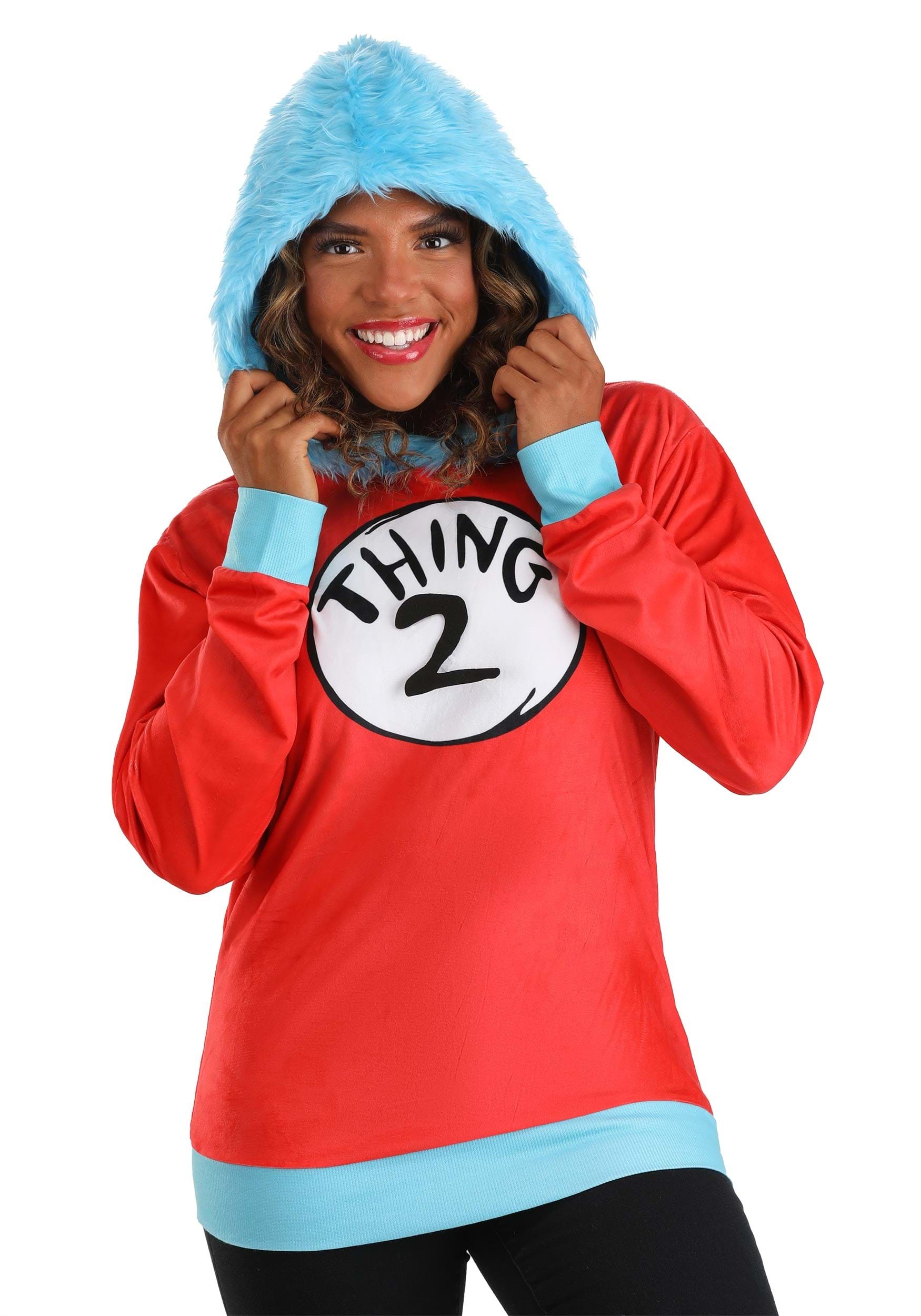 Dr. Seuss Thing 1 & 2 Adult Hoodie Costume Top | Dr. Seuss Costumes