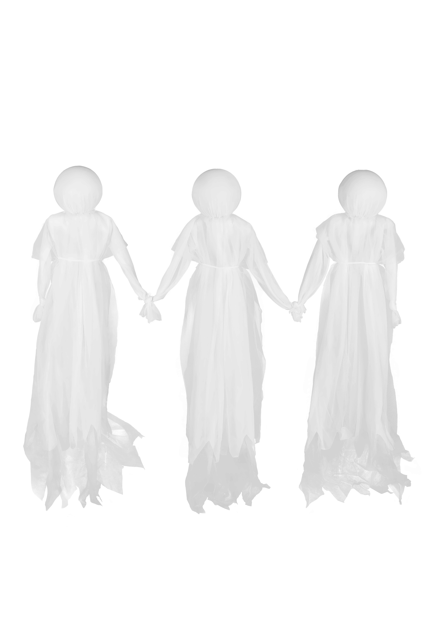 Holding Hands White Ghosts Light Up Decoration | Ghost Decorations