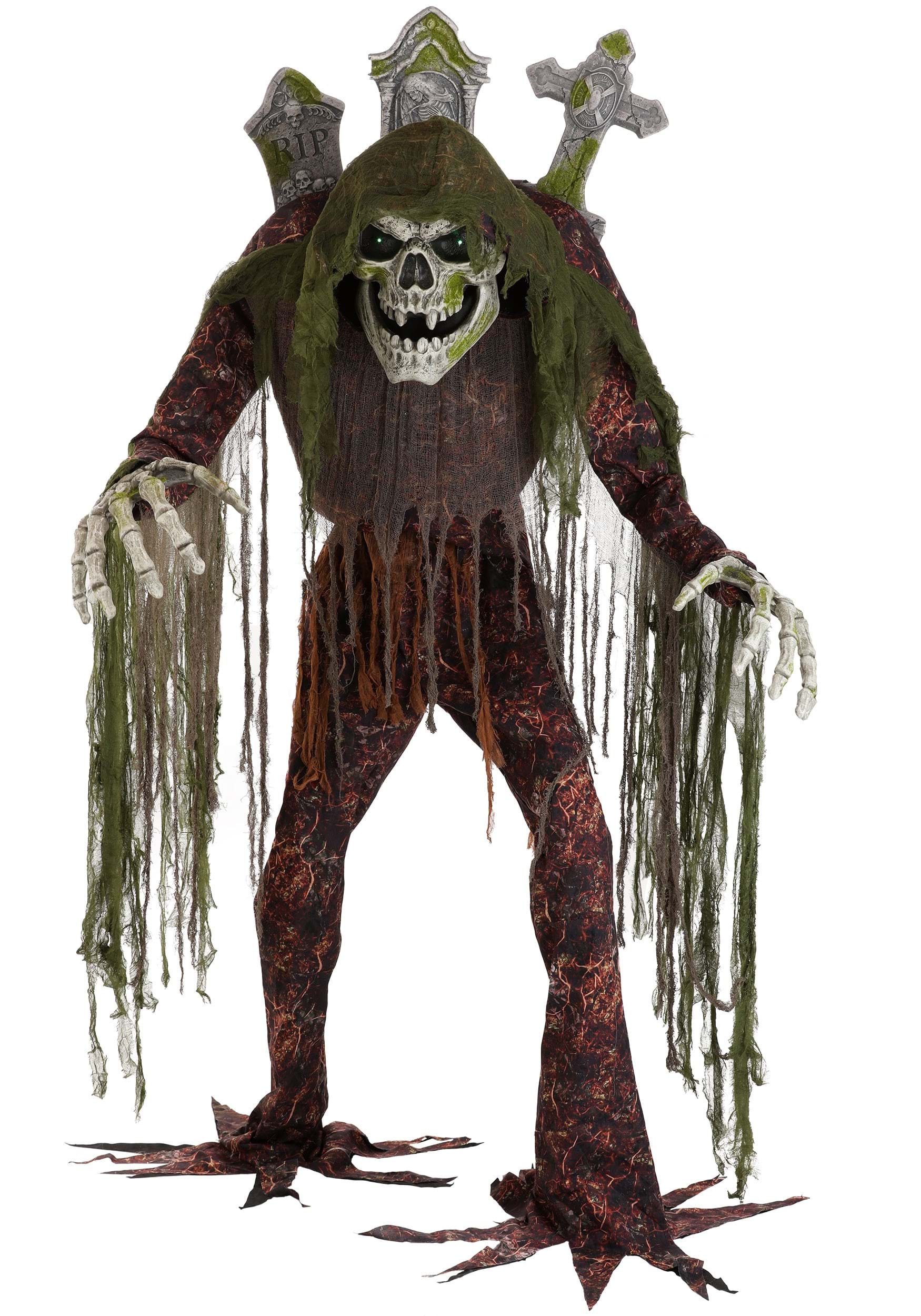 7FT Tony Tombstone the Graveyard Caretaker Animatronic Decoration | Halloween Animatronics