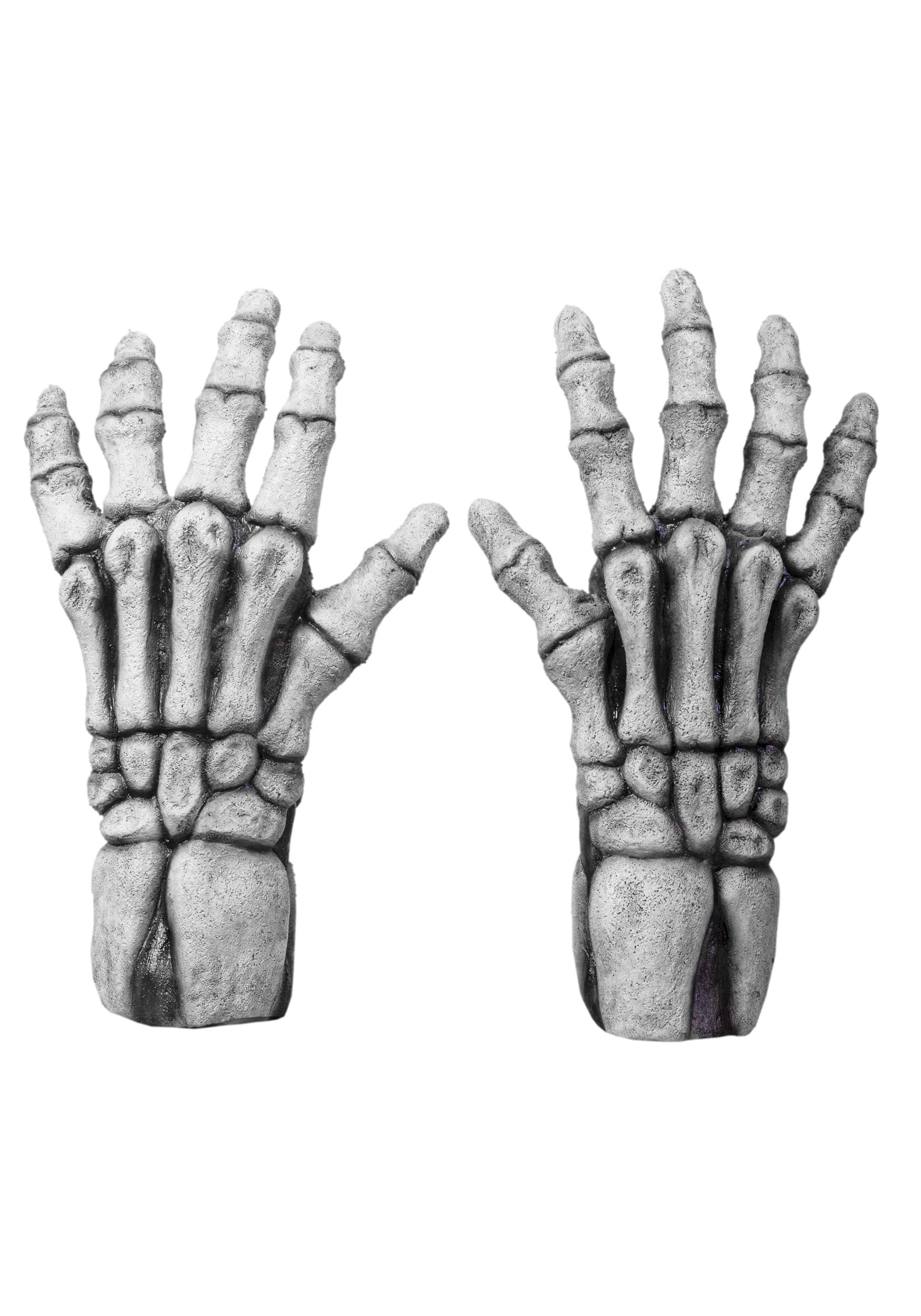 White Skeleton Claw Adult Gloves