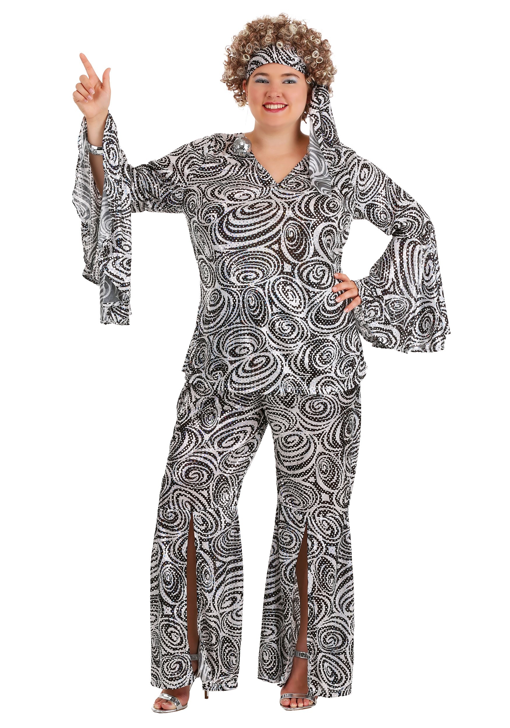Plus Size Women's Foxy Disco Lady Costume | Disco Costumes