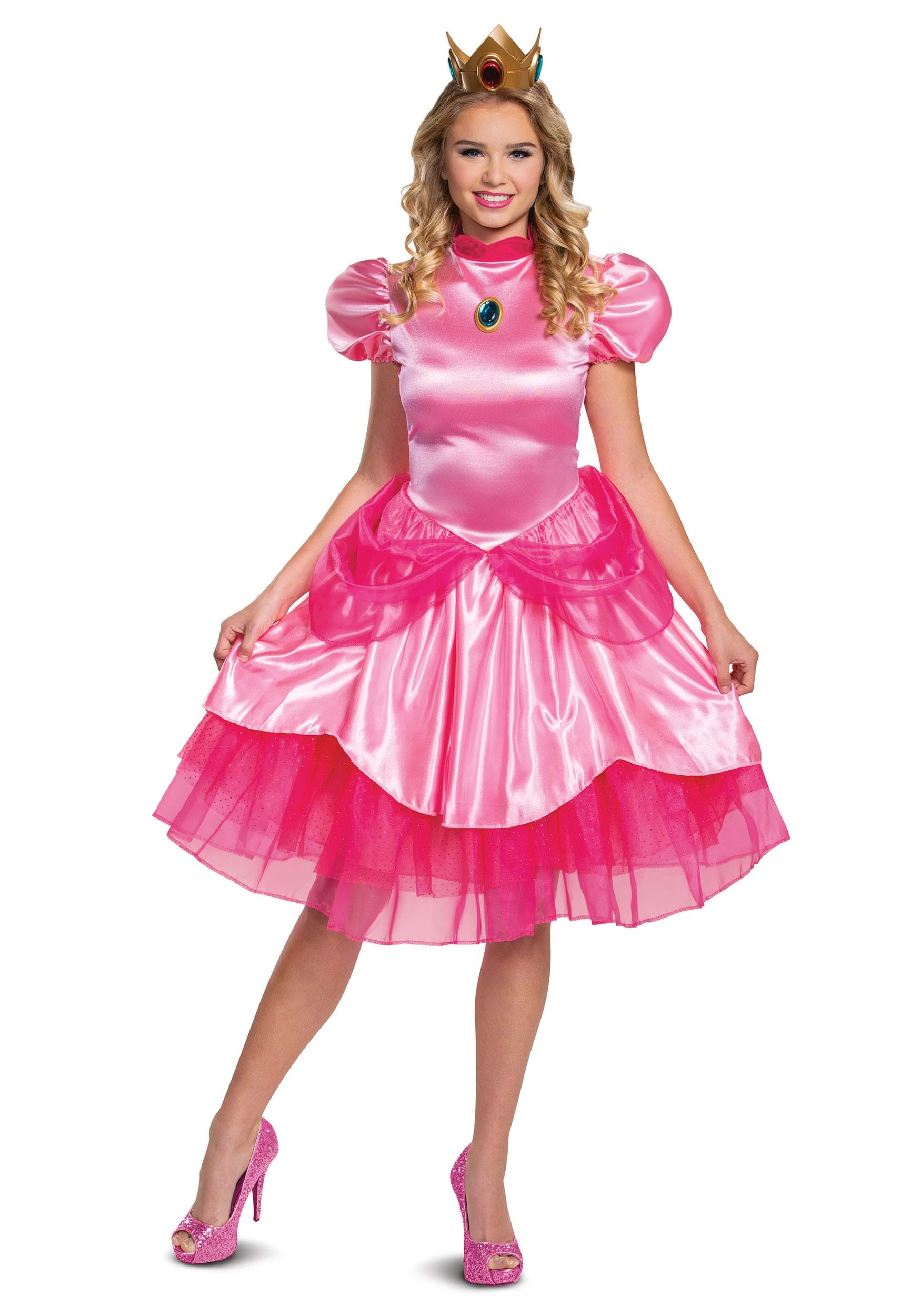 Deluxe Super Mario Princess Peach Costume for Women