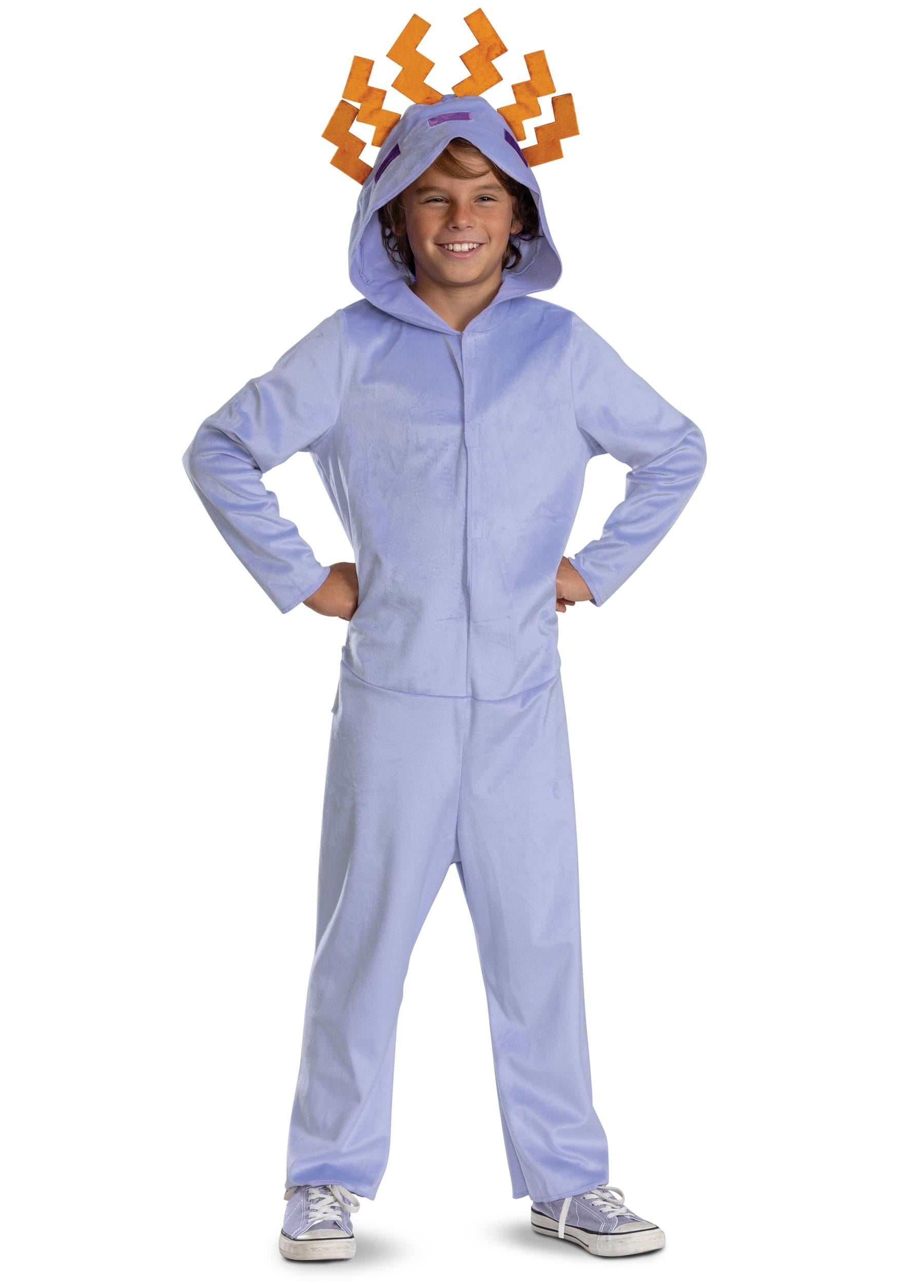 Minecraft Axolotl Hooded Jumpsuit Costume for Kids | Minecraft Costumes