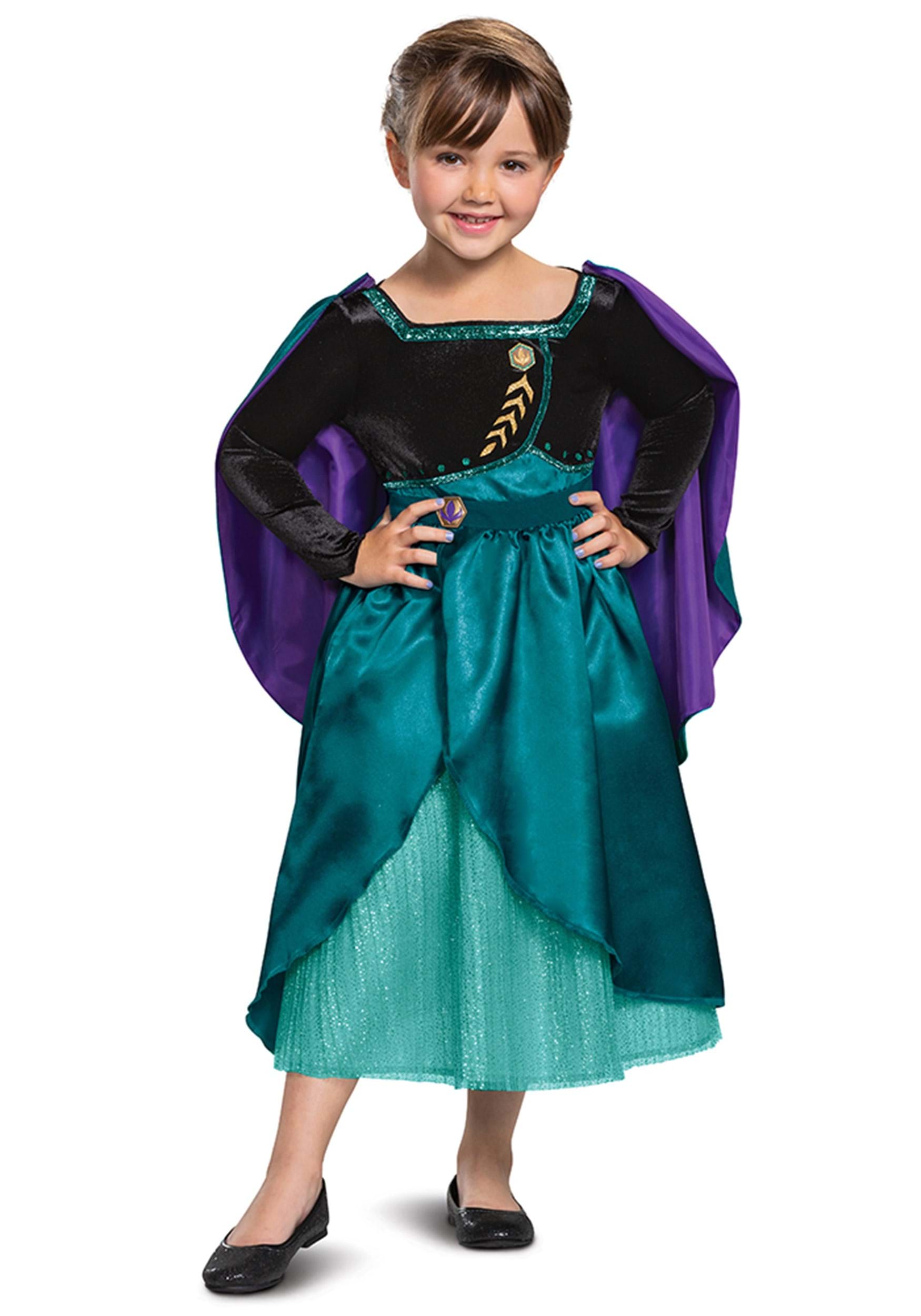 Deluxe Girls Frozen Queen Anna Costume