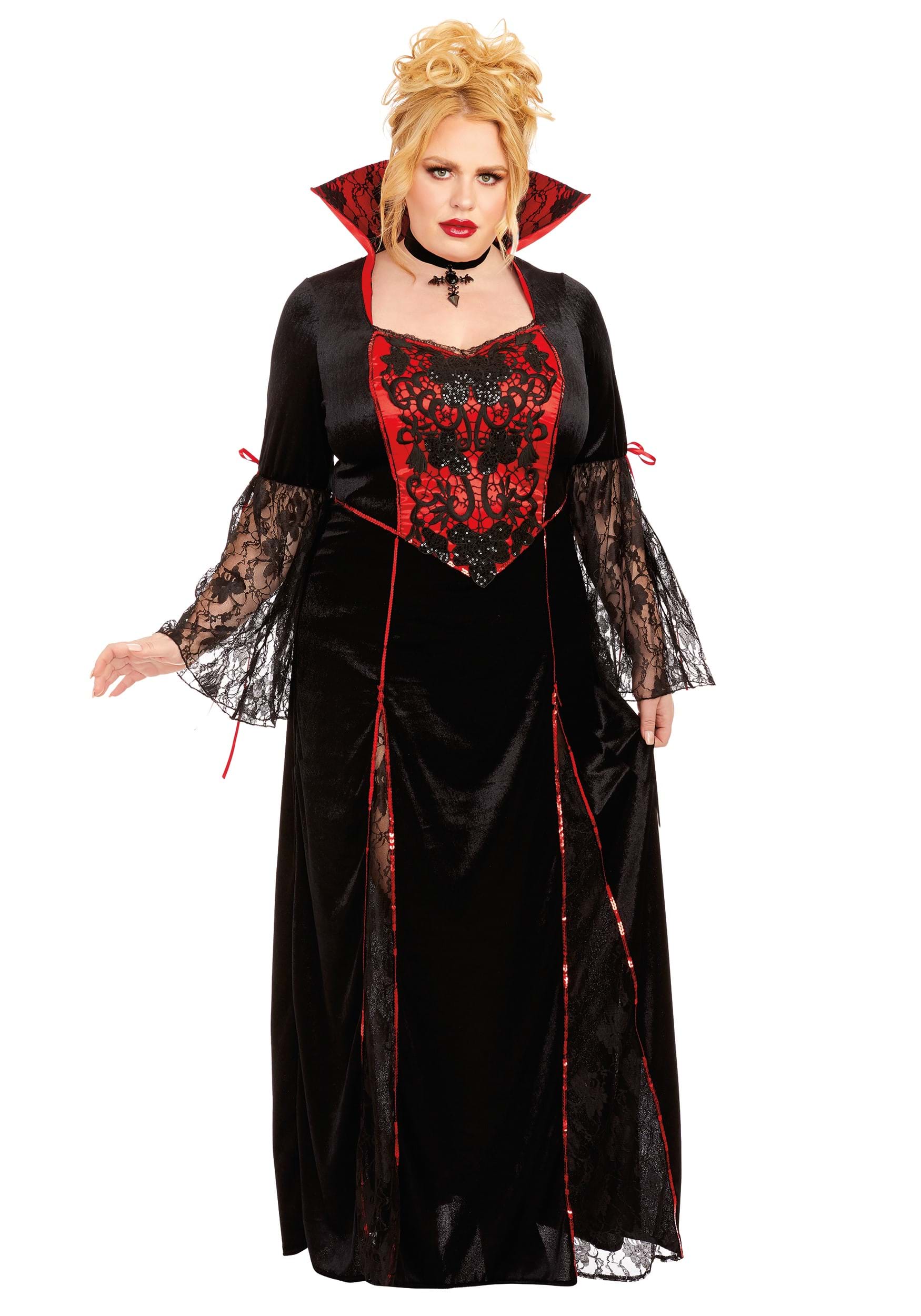 Plus Size Women's Classic Vampira Costume Dress | Vampire Costumes