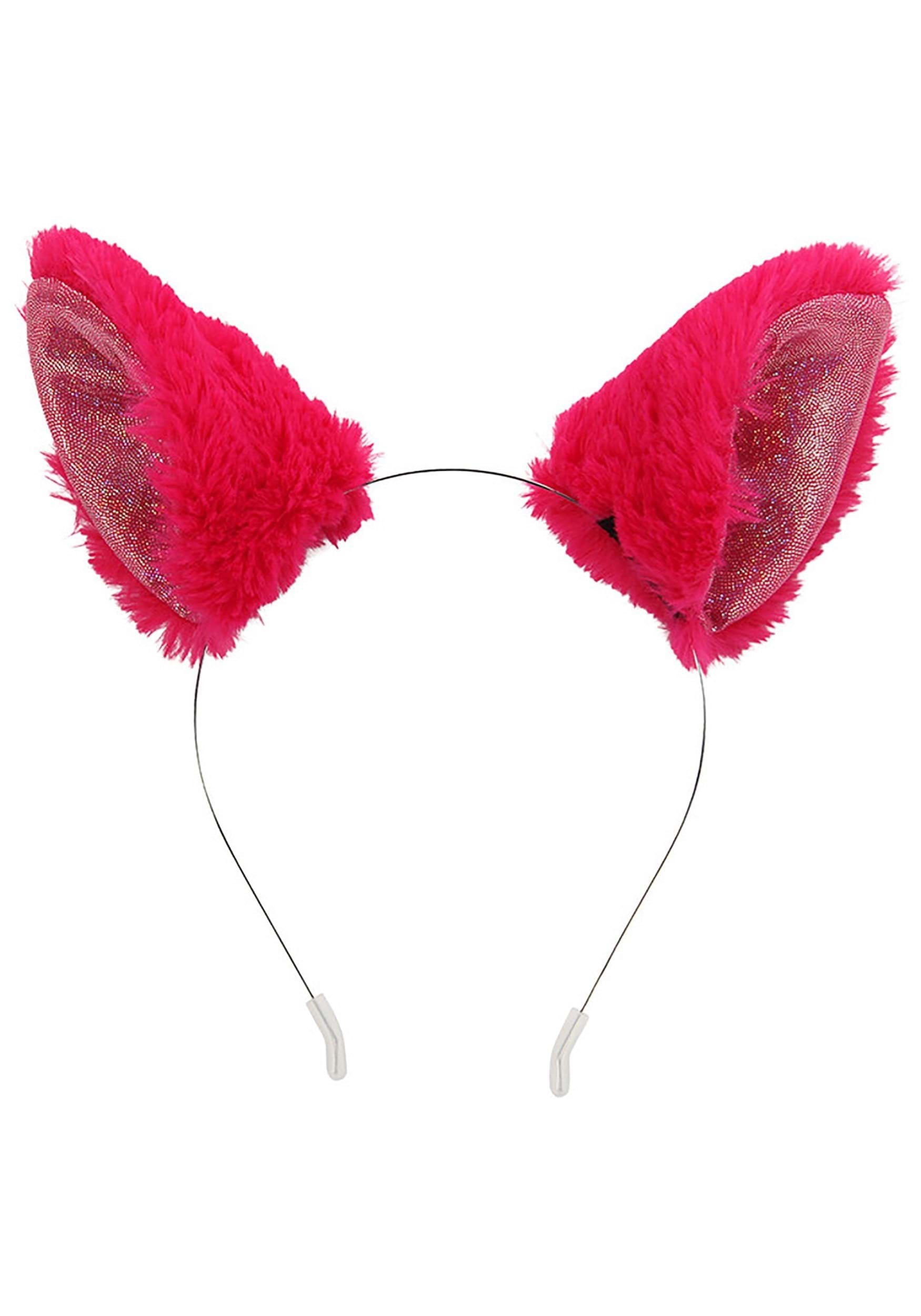 Anime Cat Magenta Ears Costume Headband