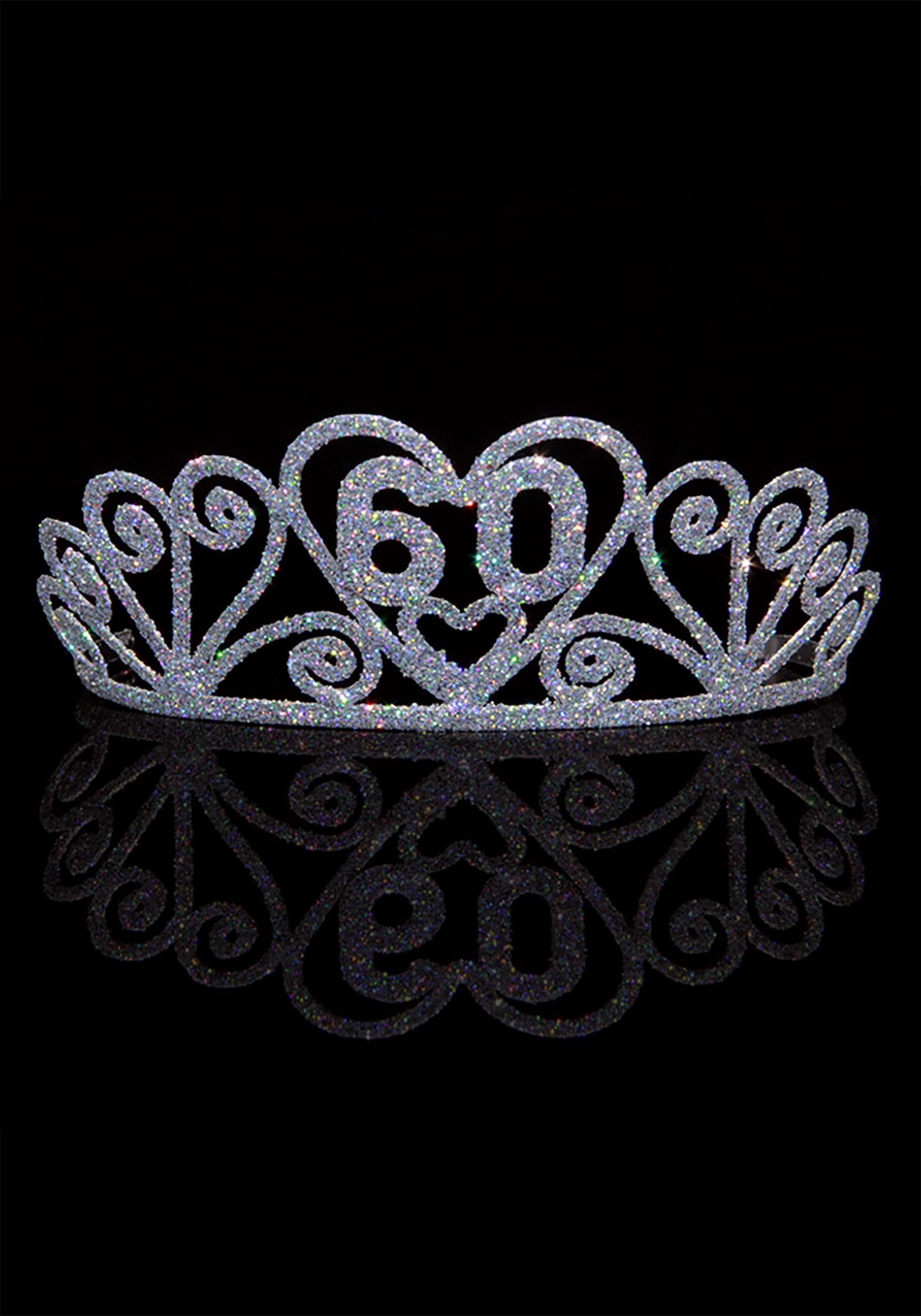 Silver 60 Sparkle Celebration Tiara | Costume Accessories