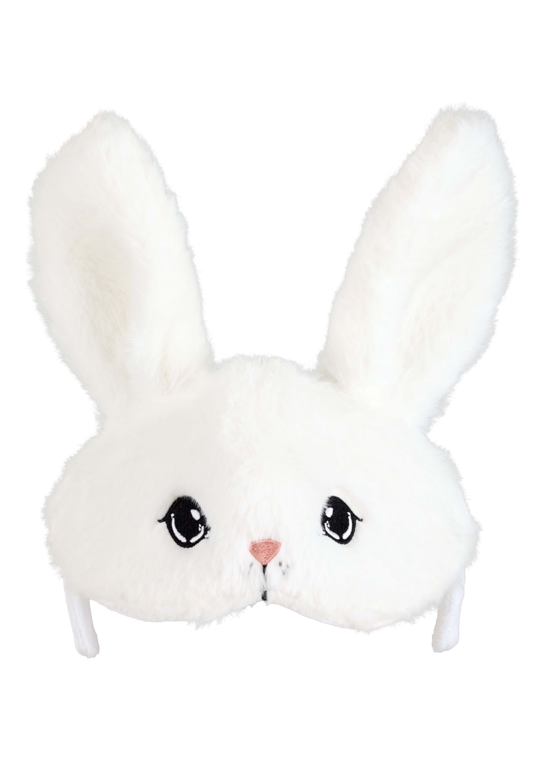 White Bunny Face Headband Costume