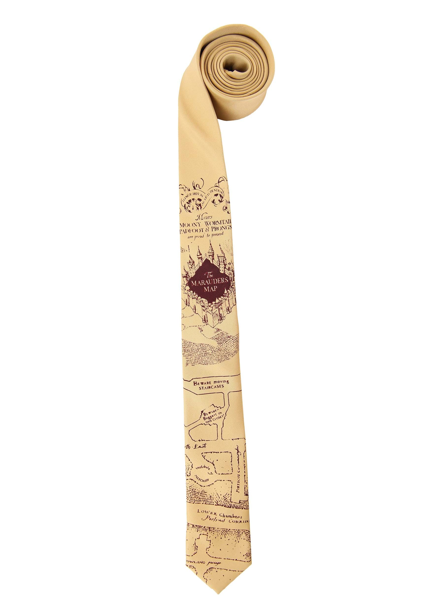 Harry Potter Marauders Map Adult Necktie | Harry Potter Accessories