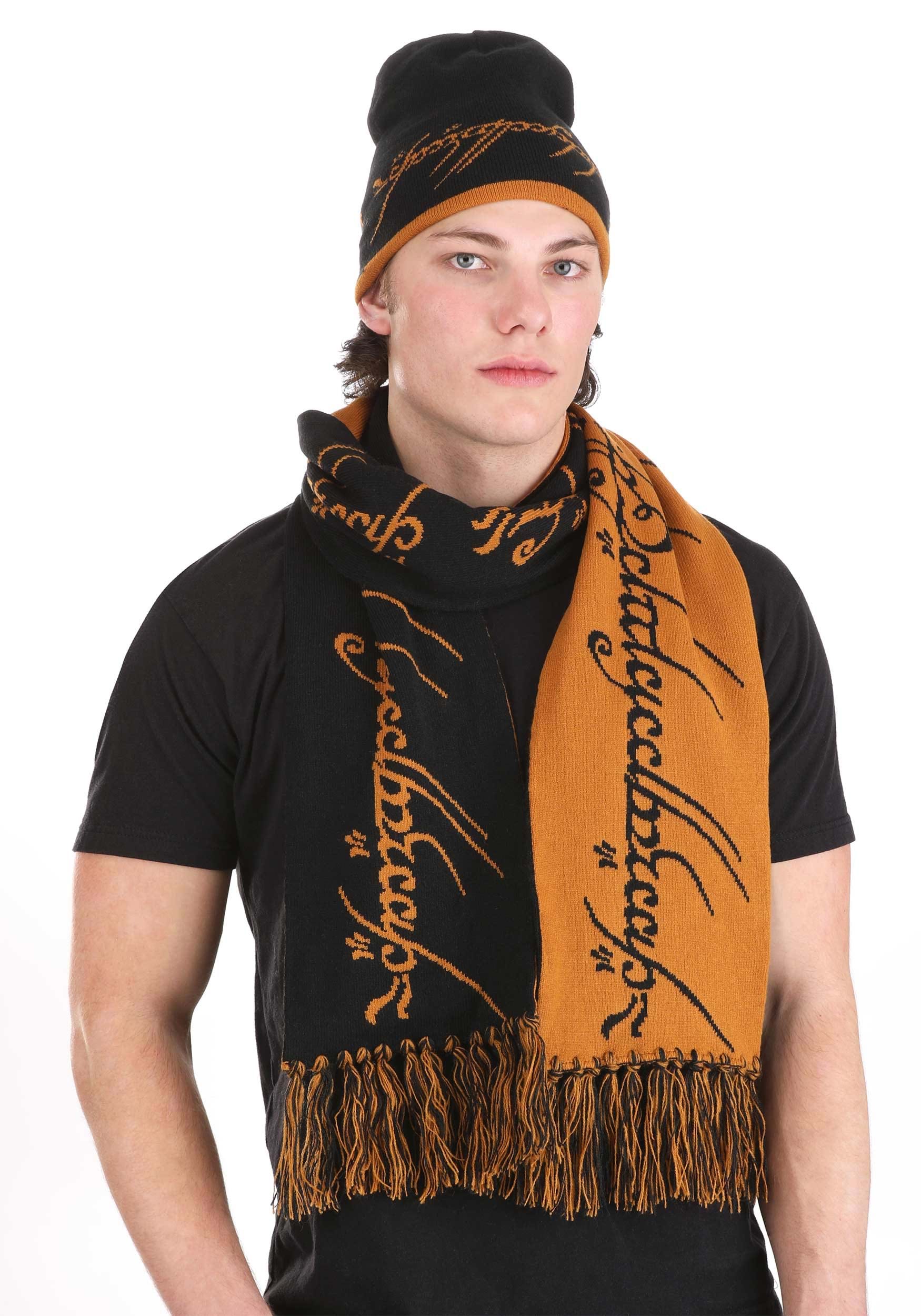 Lord of the Rings One Ring Winter Knit Hat & Scarf Set | Lord of the Rings Accessories