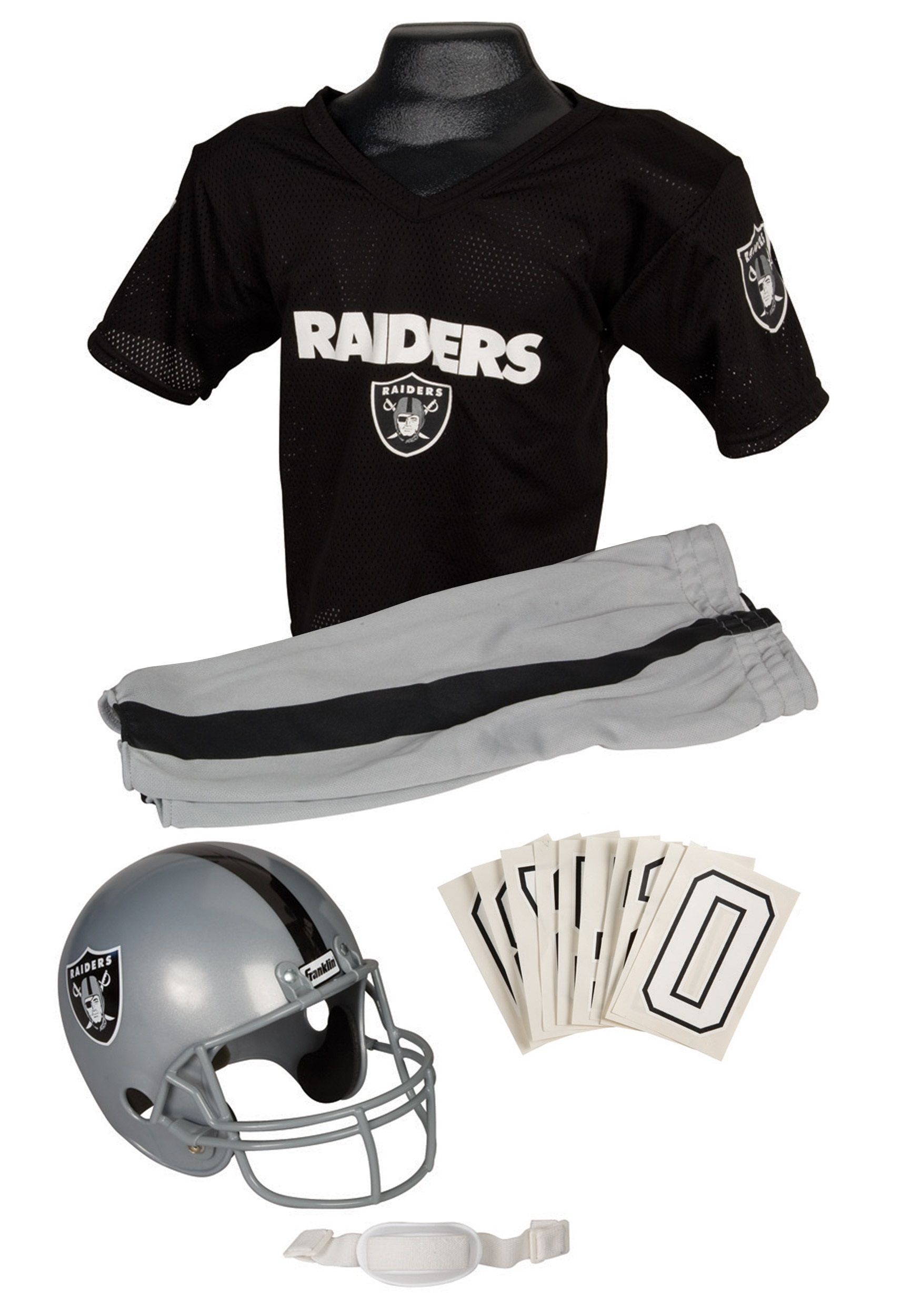 Kids NFL Raiders Uniform Costume - Oakland Raiders Uniform and Helmet Set | NFL Costumes