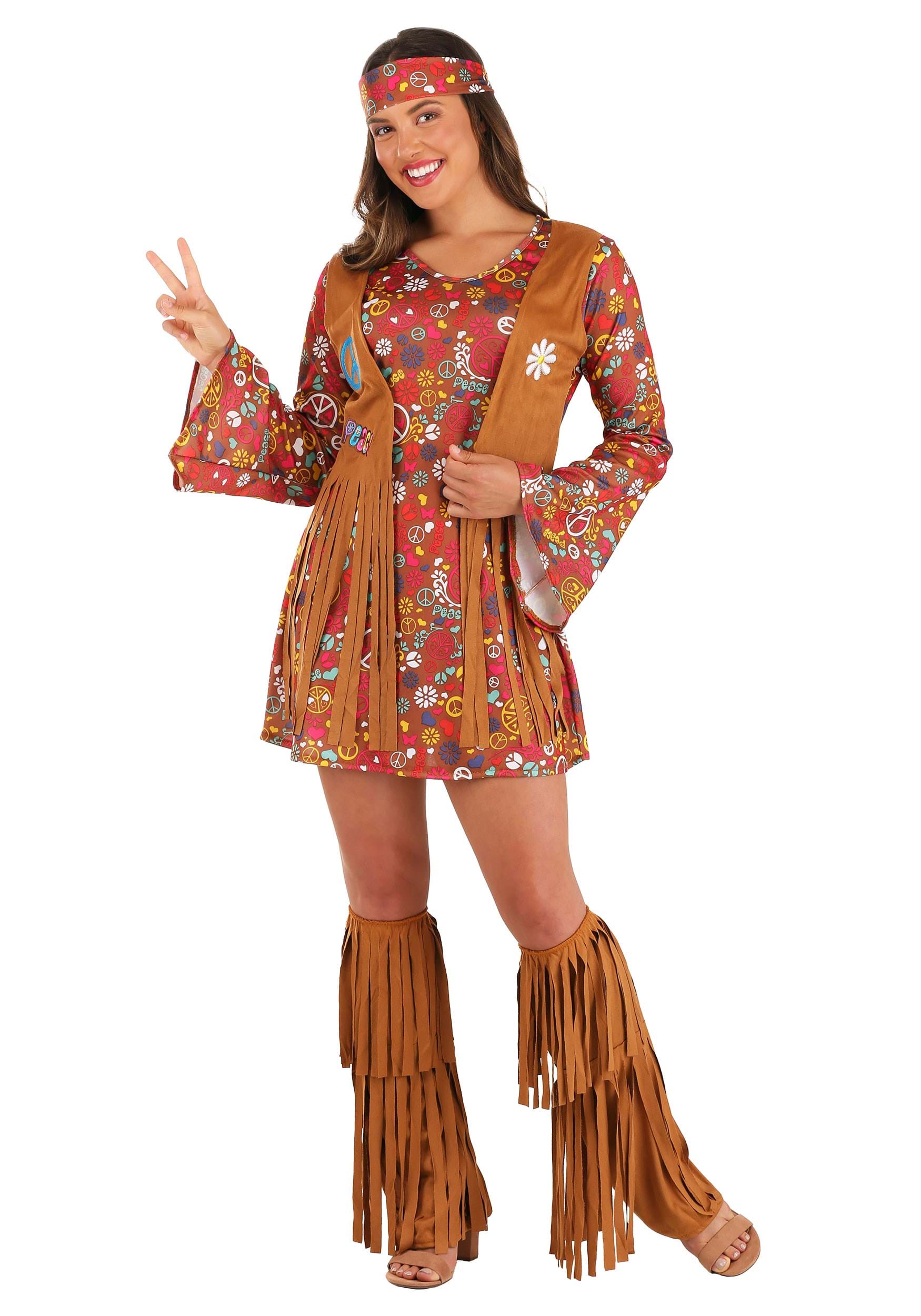 Women's Peace & Love Hippie Costume | Hippie Costumes