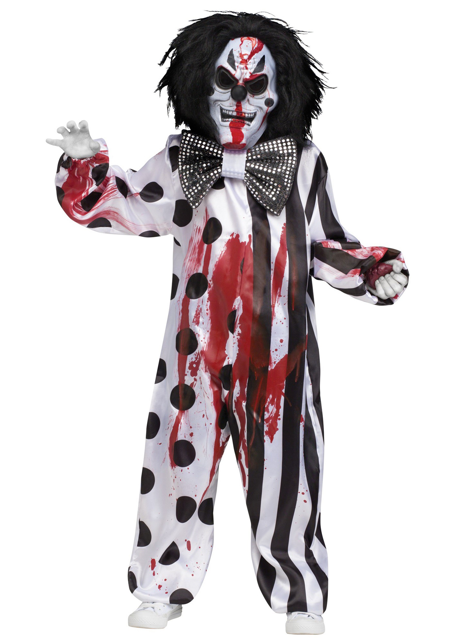 Bleeding Killer Clown Kid's Costume | Evil Clown Costumes