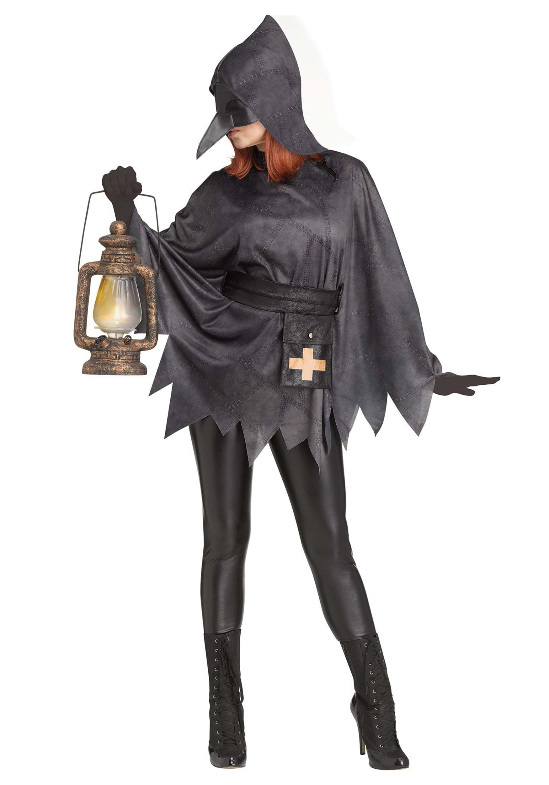 Plague Doctor Poncho Costume for Women | Scary Costumes