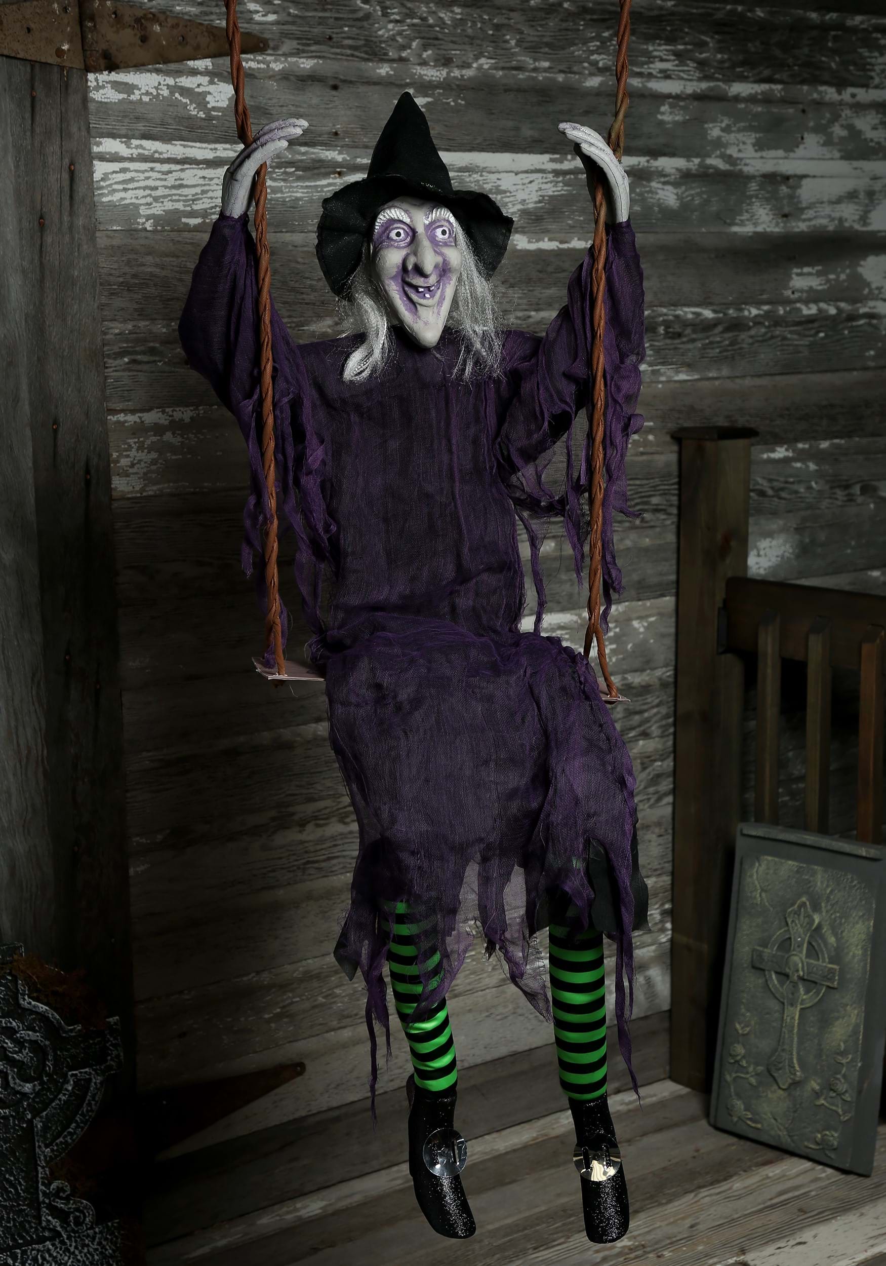 5FT Swinging Witch Prop Decoration | Witch Decorations