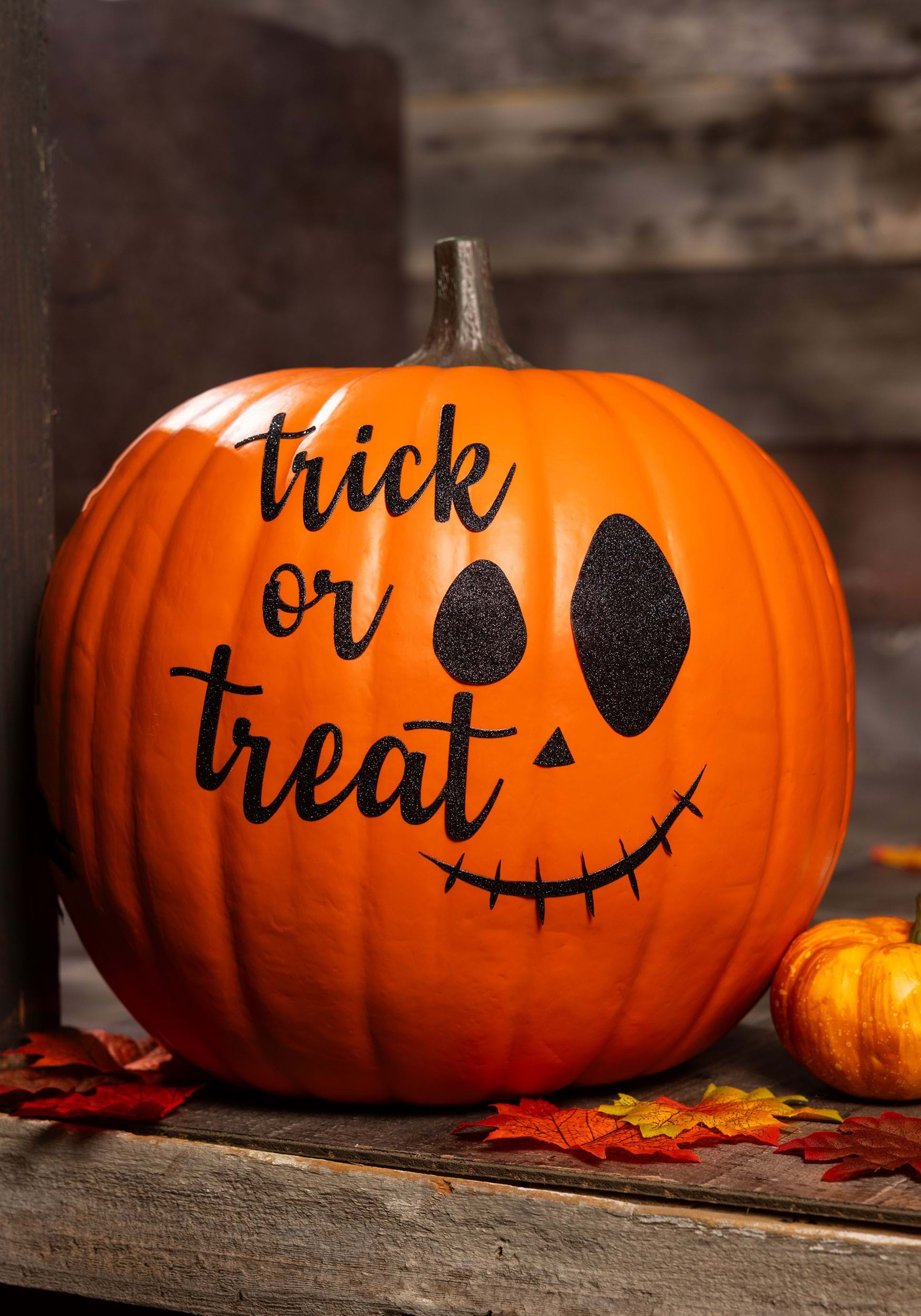 Trick or Treat Glitter Sticker Pumpkin Kit | Pumpkin Decorations