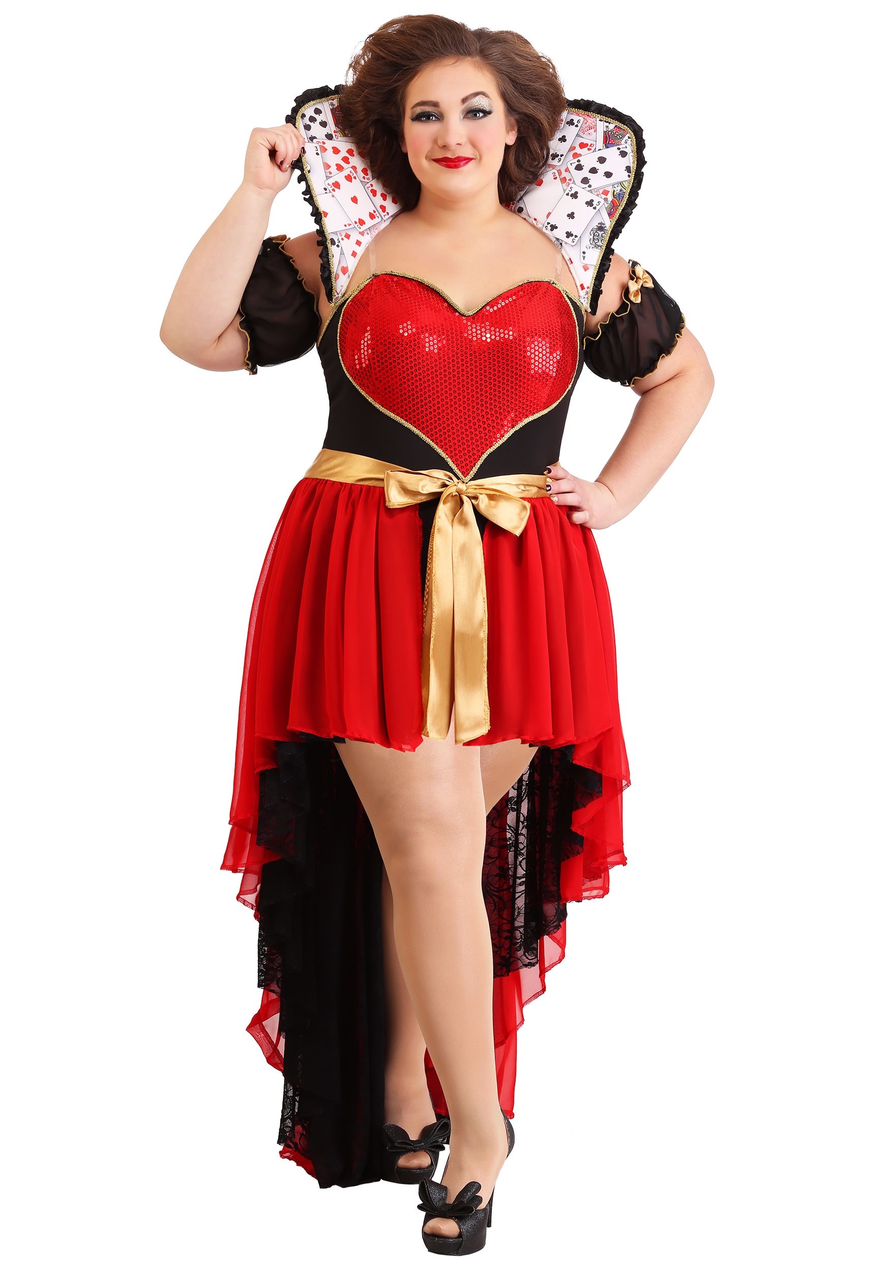 Plus Size Sparkling Queen of Hearts Women's Costume