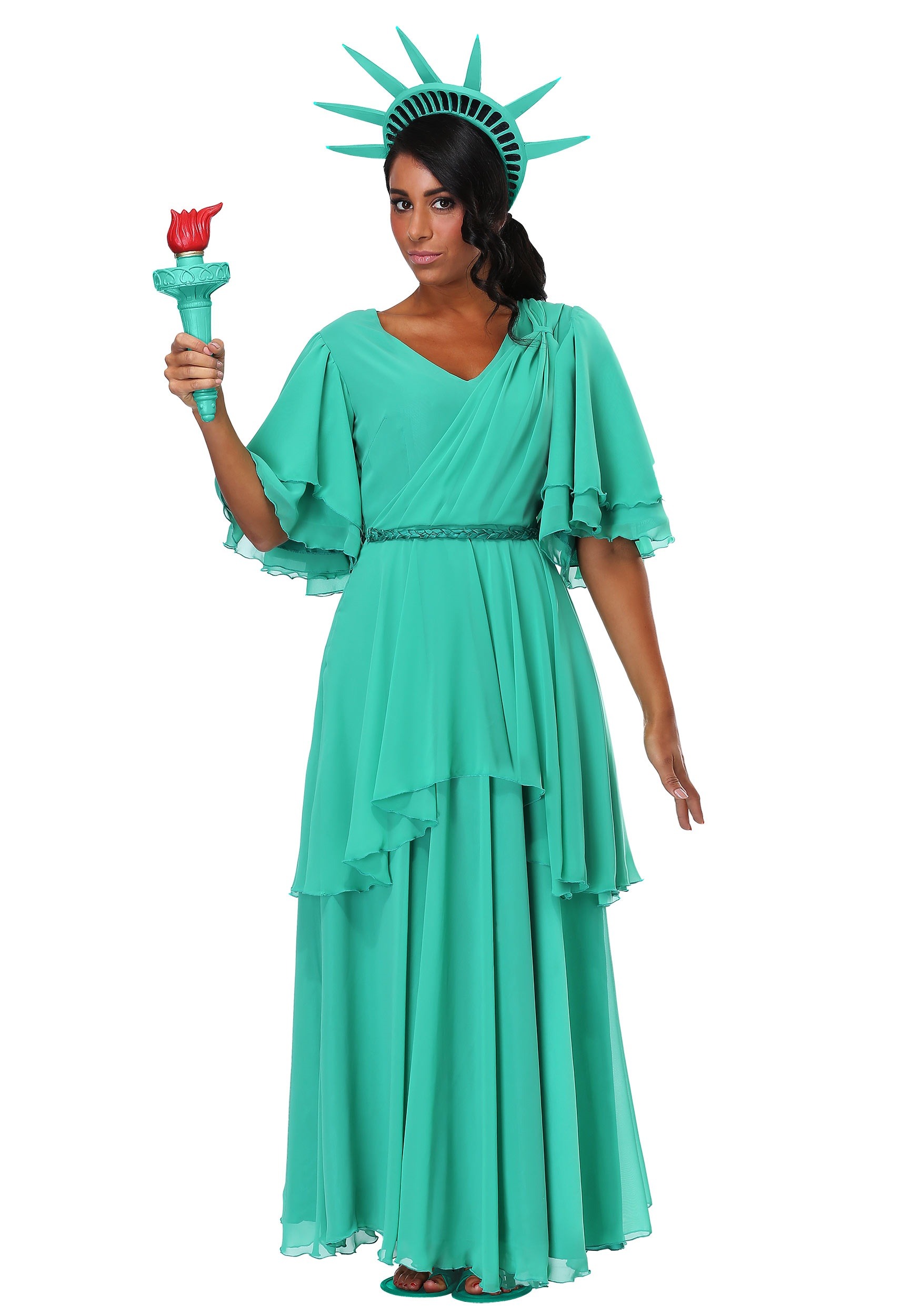 Plus Size Statue of Liberty Women's Costume