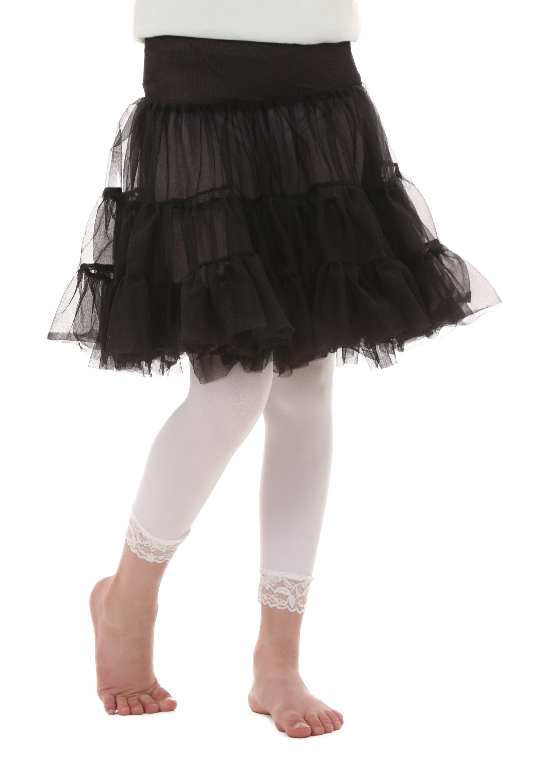 Black Knee Length Girl's Crinoline | Petticoats