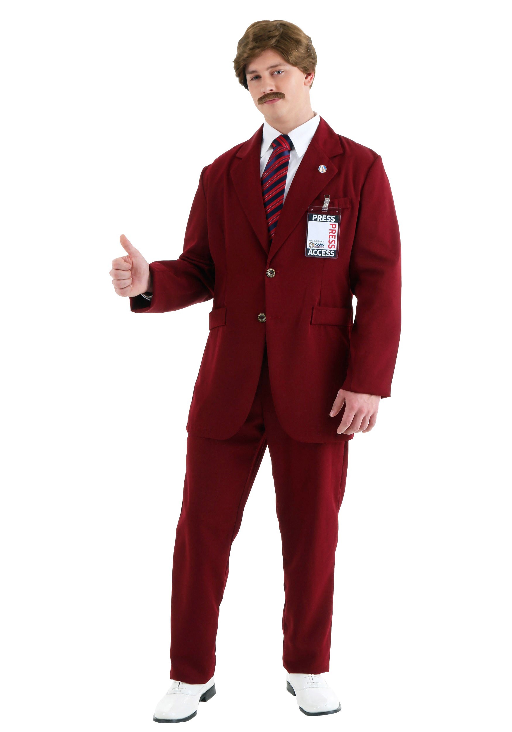 Deluxe Men's Anchorman Ron Burgundy Costume Suit | Movie Costumes