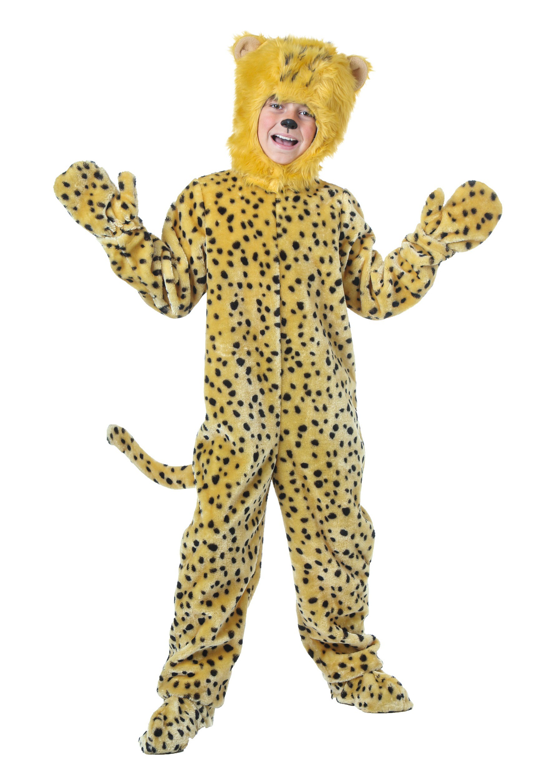 Child Fuzzy Cheetah Costume | Wild Cat Costumes