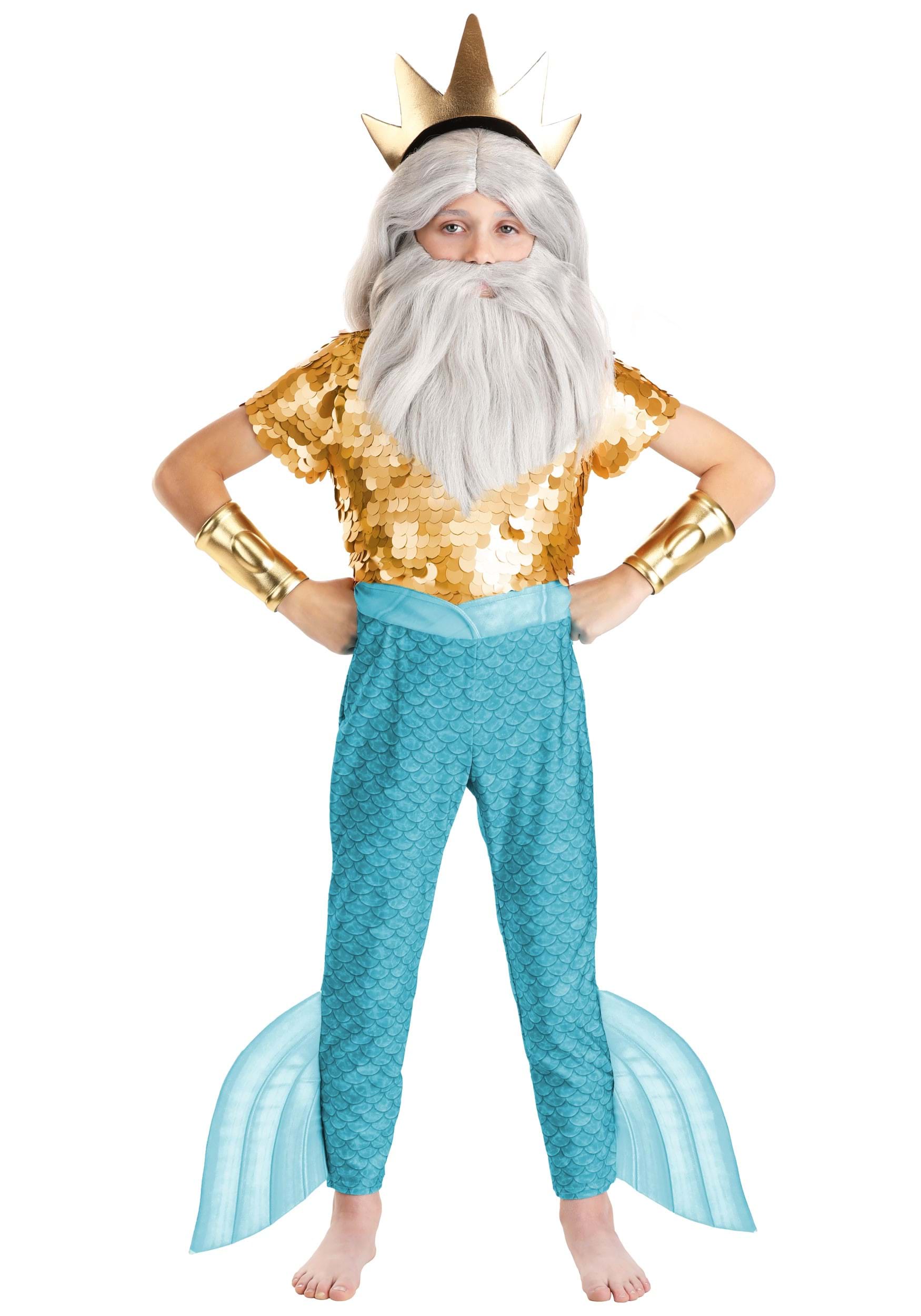 Child Disney The Little Mermaid King Triton Costume | Disney Costumes