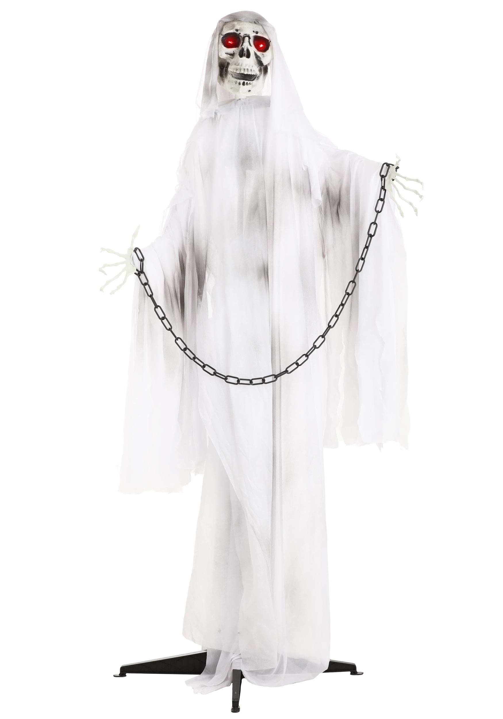 5.5FT Chained Skeleton Ghost Animated Decoration - Scream Saver | Ghost Decorations