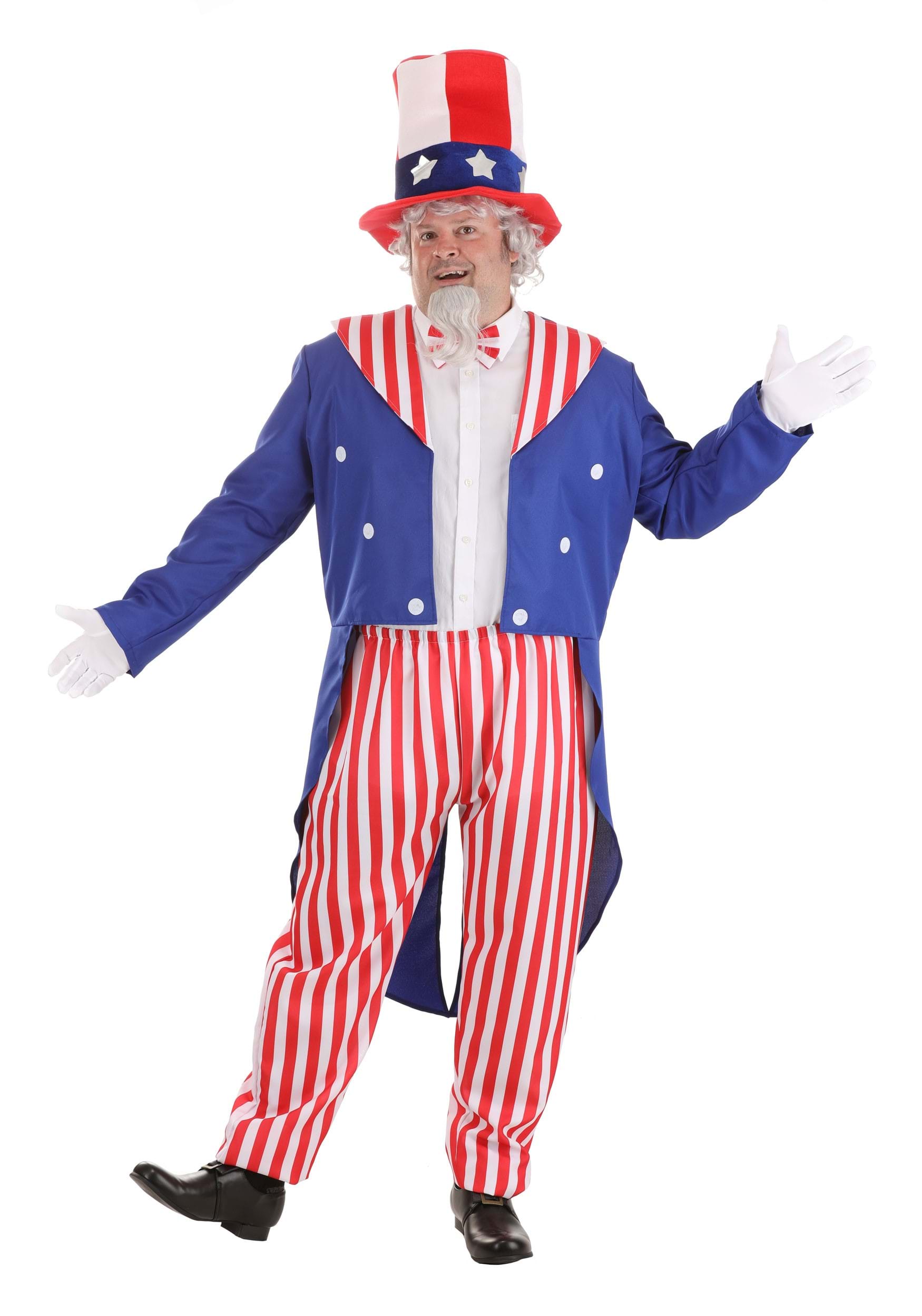 Plus Size Deluxe Uncle Sam Costume for Men | Holiday Costumes