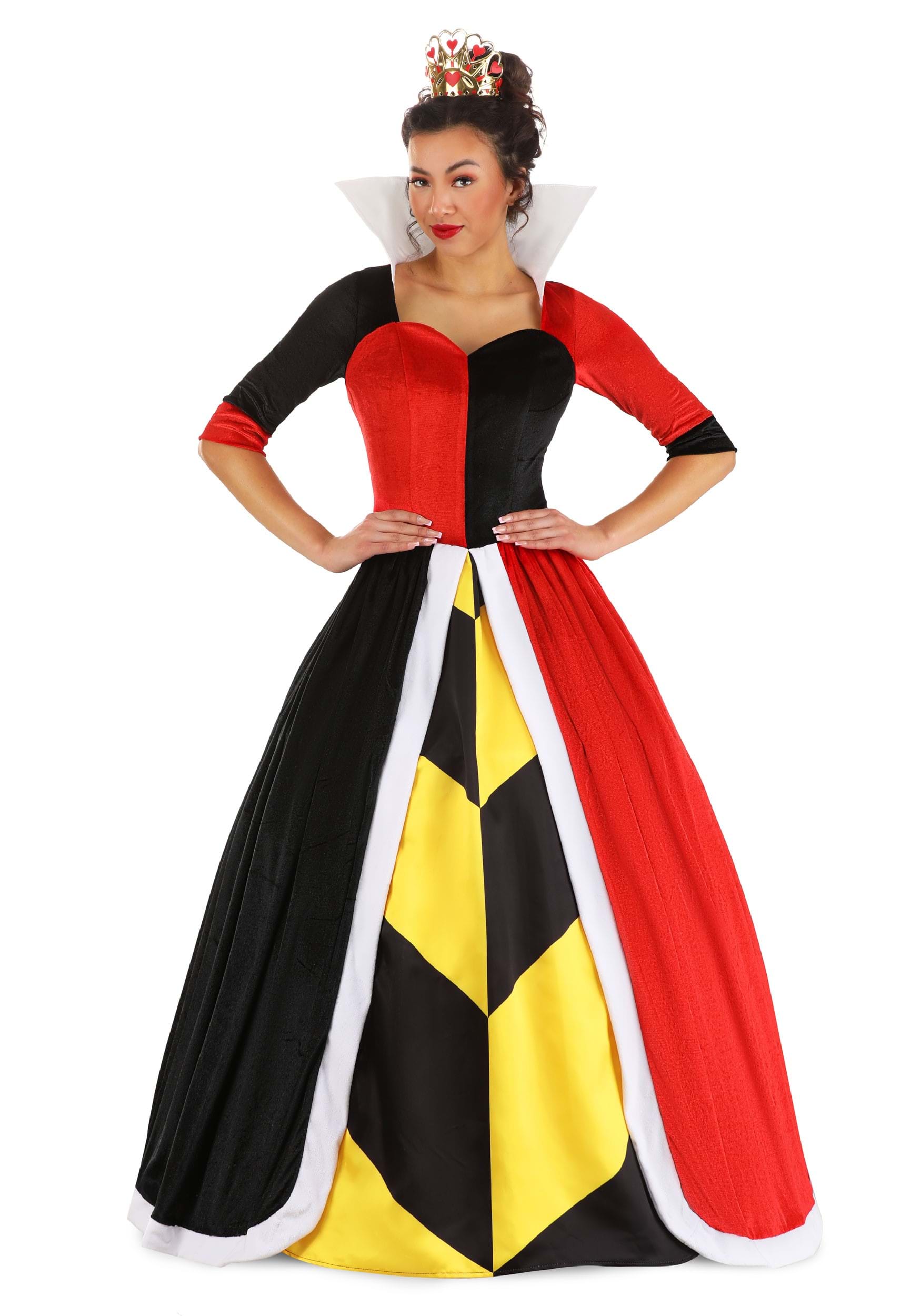 Deluxe Disney Queen of Hearts Women's Costume Dress | Disney Costumes