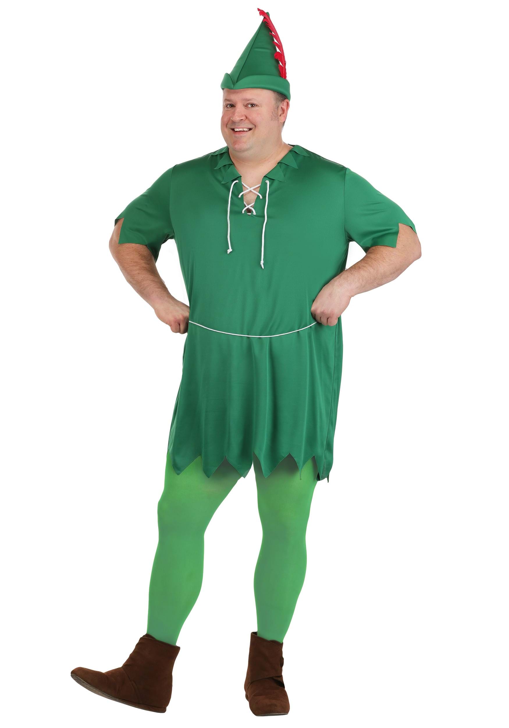 Men's Plus Size Storybook Peter Pan Costume | Storybook Costumes