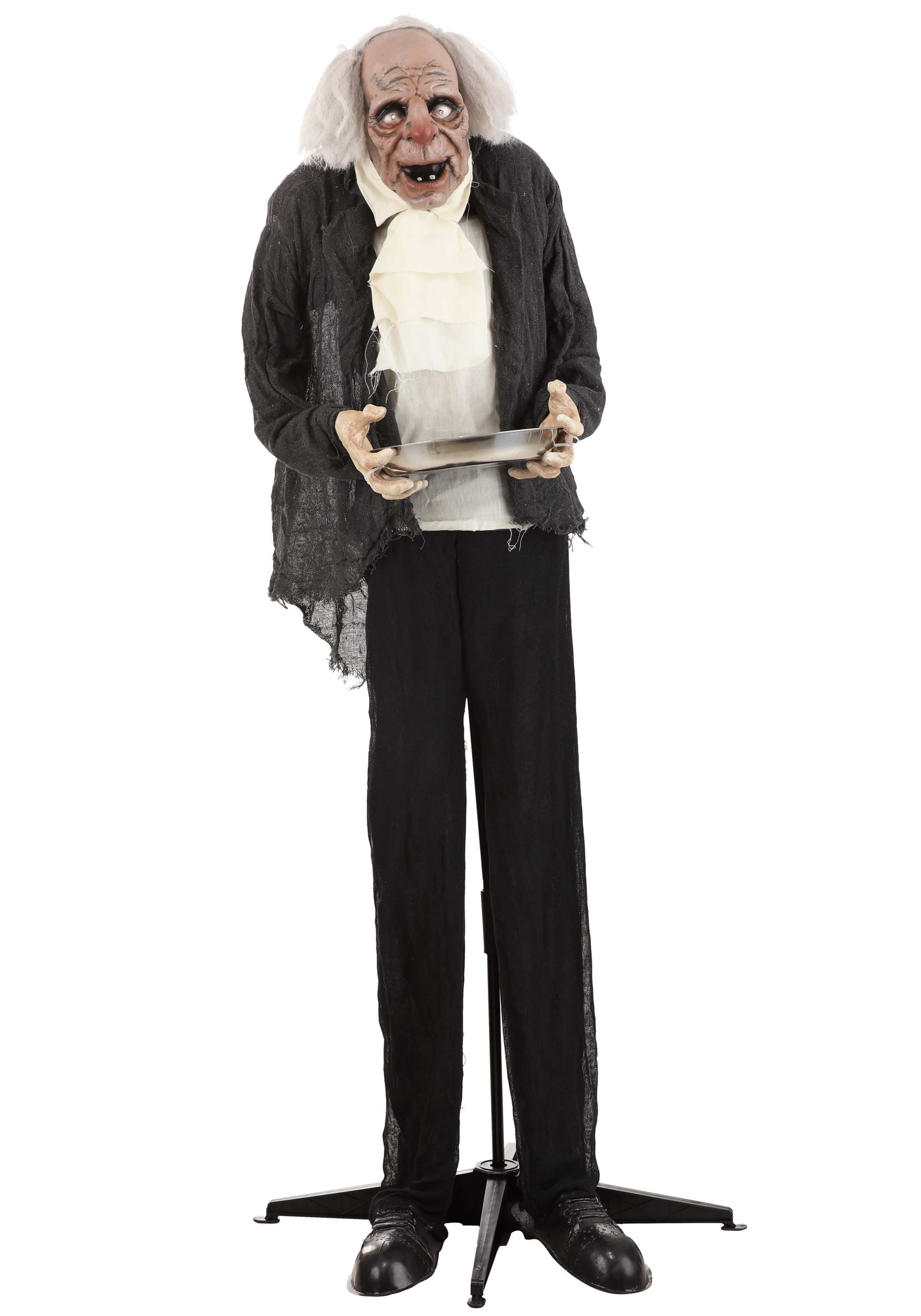 5FT Animatronic Old Man Butler Greeting Decoration - Scream Saver | Halloween Animatronics