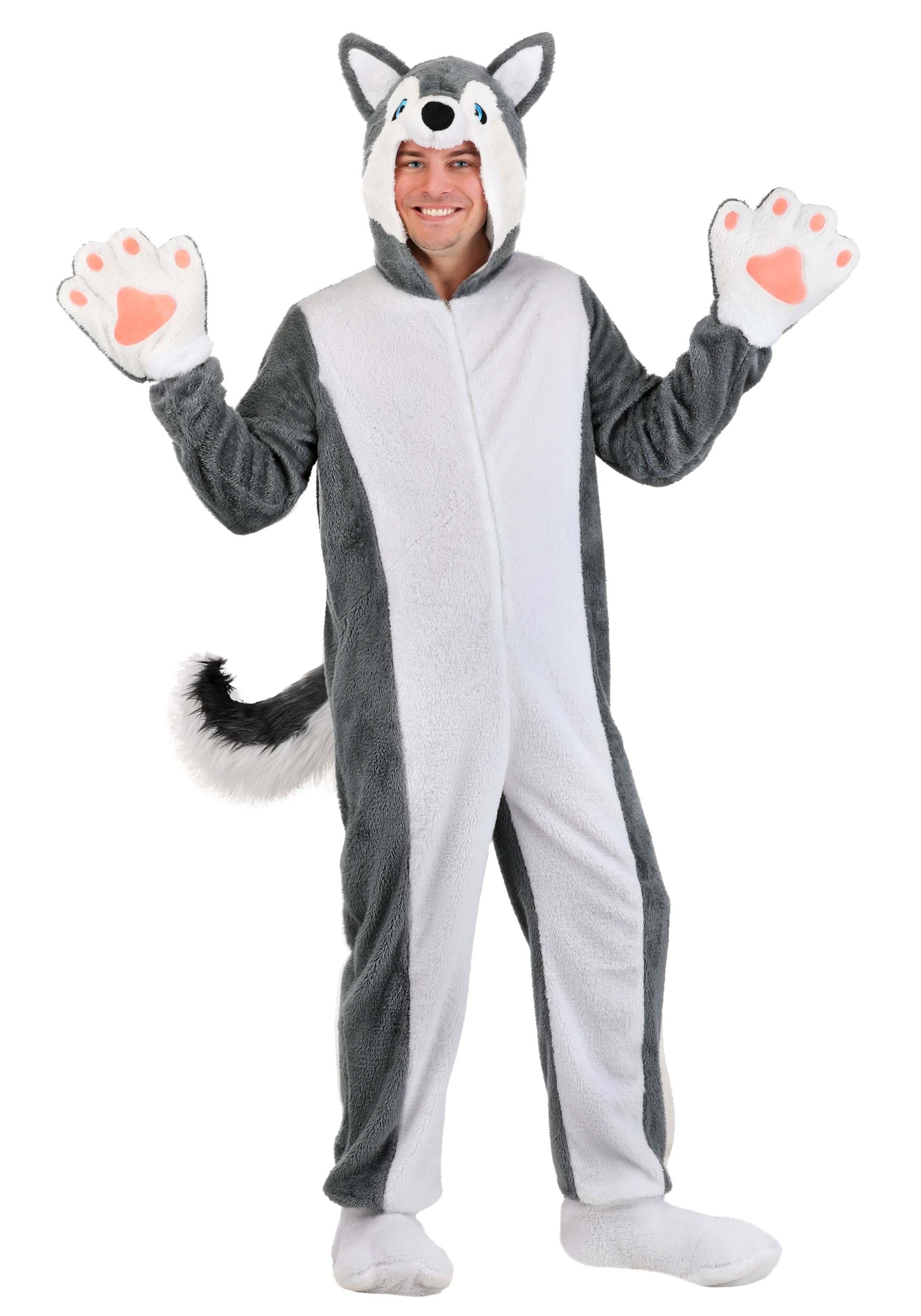 Siberian Husky Dog Costume for Adults | Animal Costumes