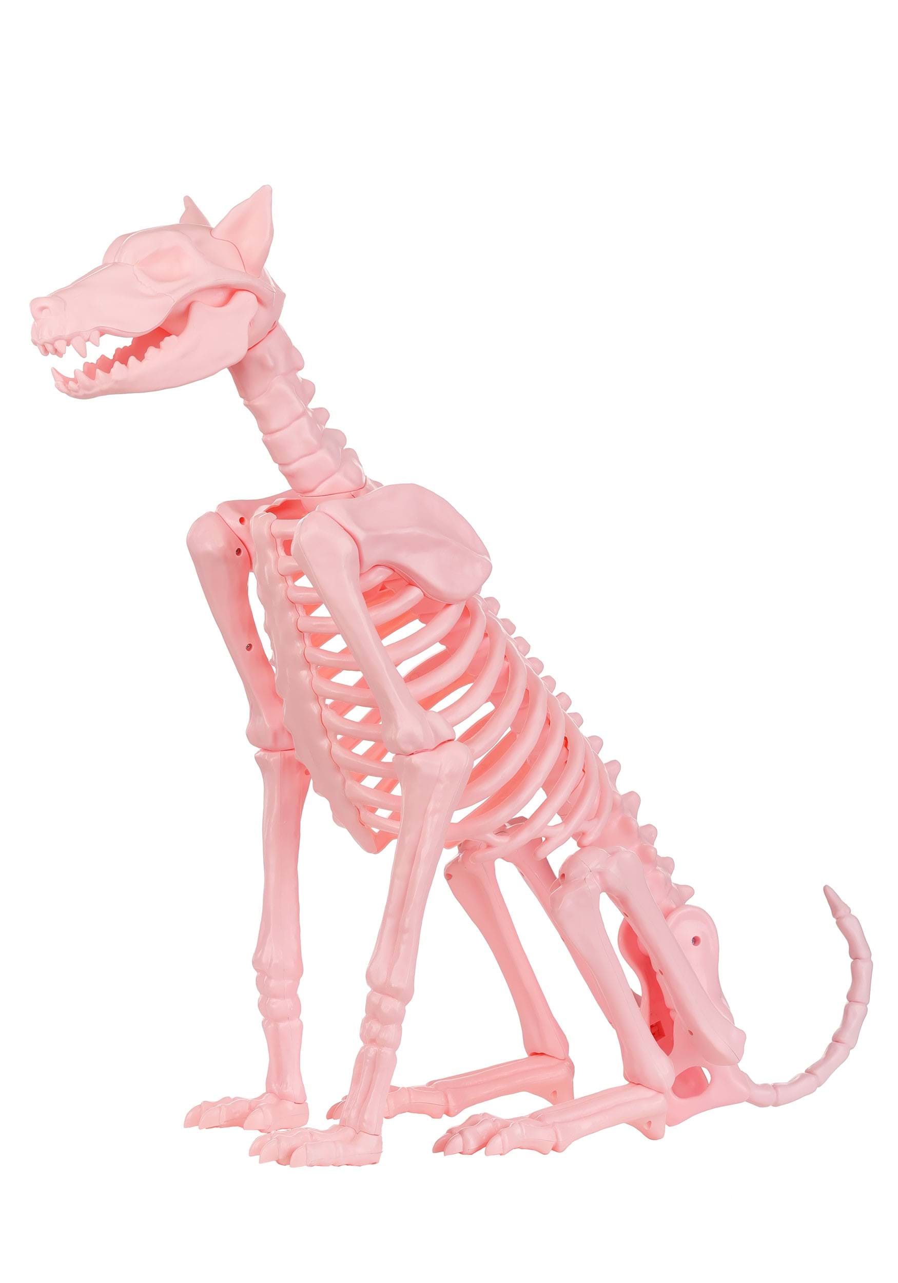 3.8FT Roxy the Pink Skeleton Dog Prop Decoration | Skeleton Decorations