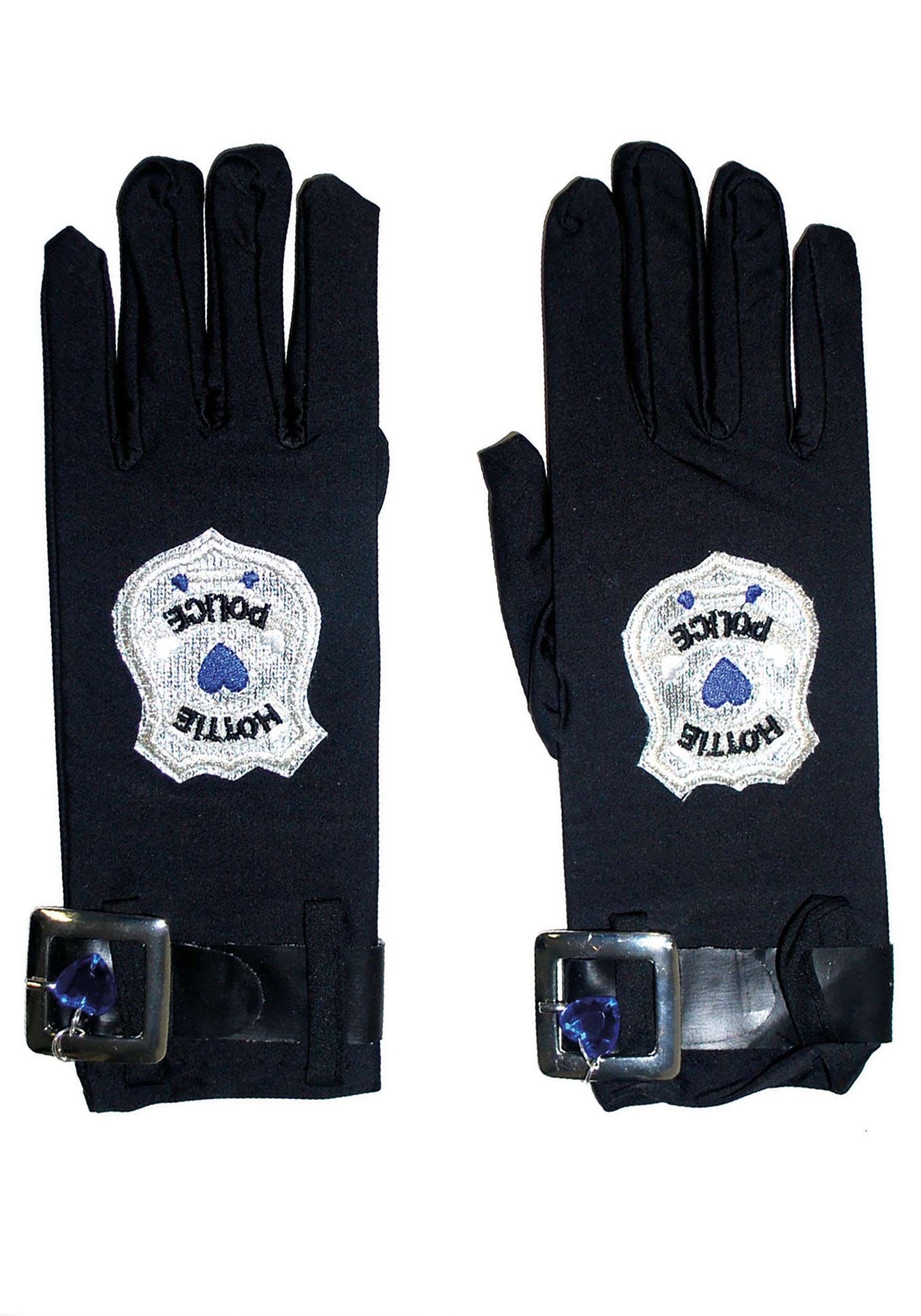 Women's Hottie Police Costume Gloves | Police Accessories