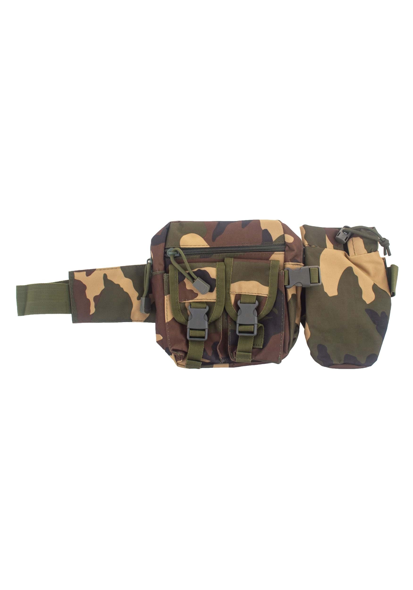 Military Camo Belt Bag | Military Costume Accessories