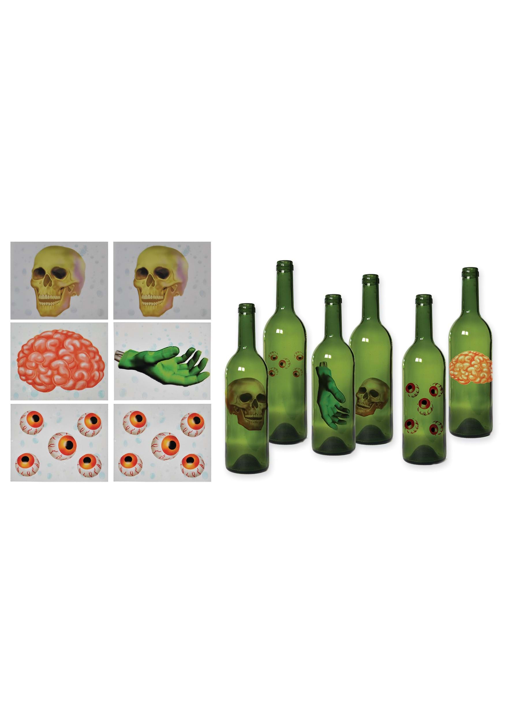 6 Clear Body Parts Labels | Halloween Decorations