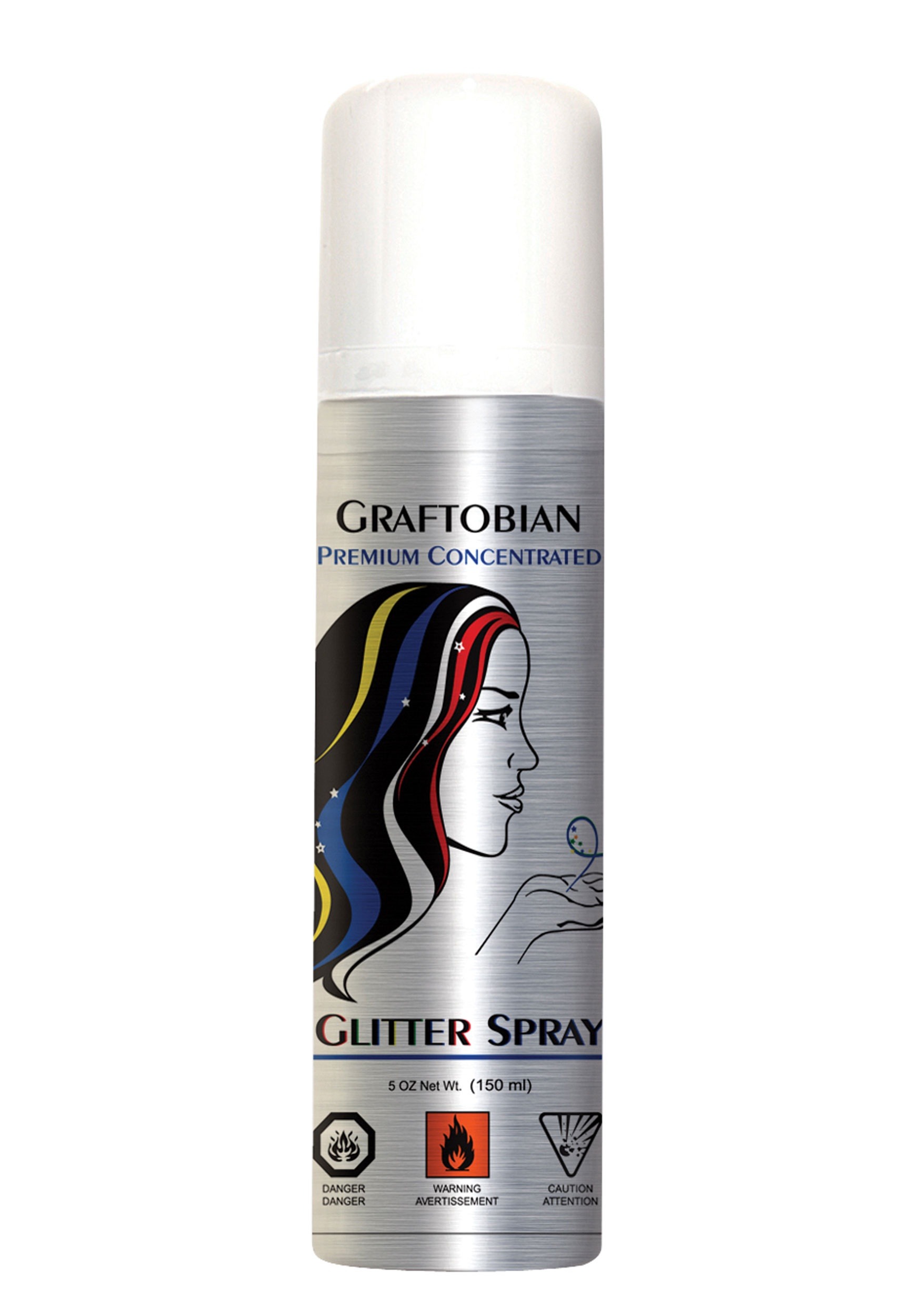 Deluxe Silver Glitter Hairspray by Graftobian
