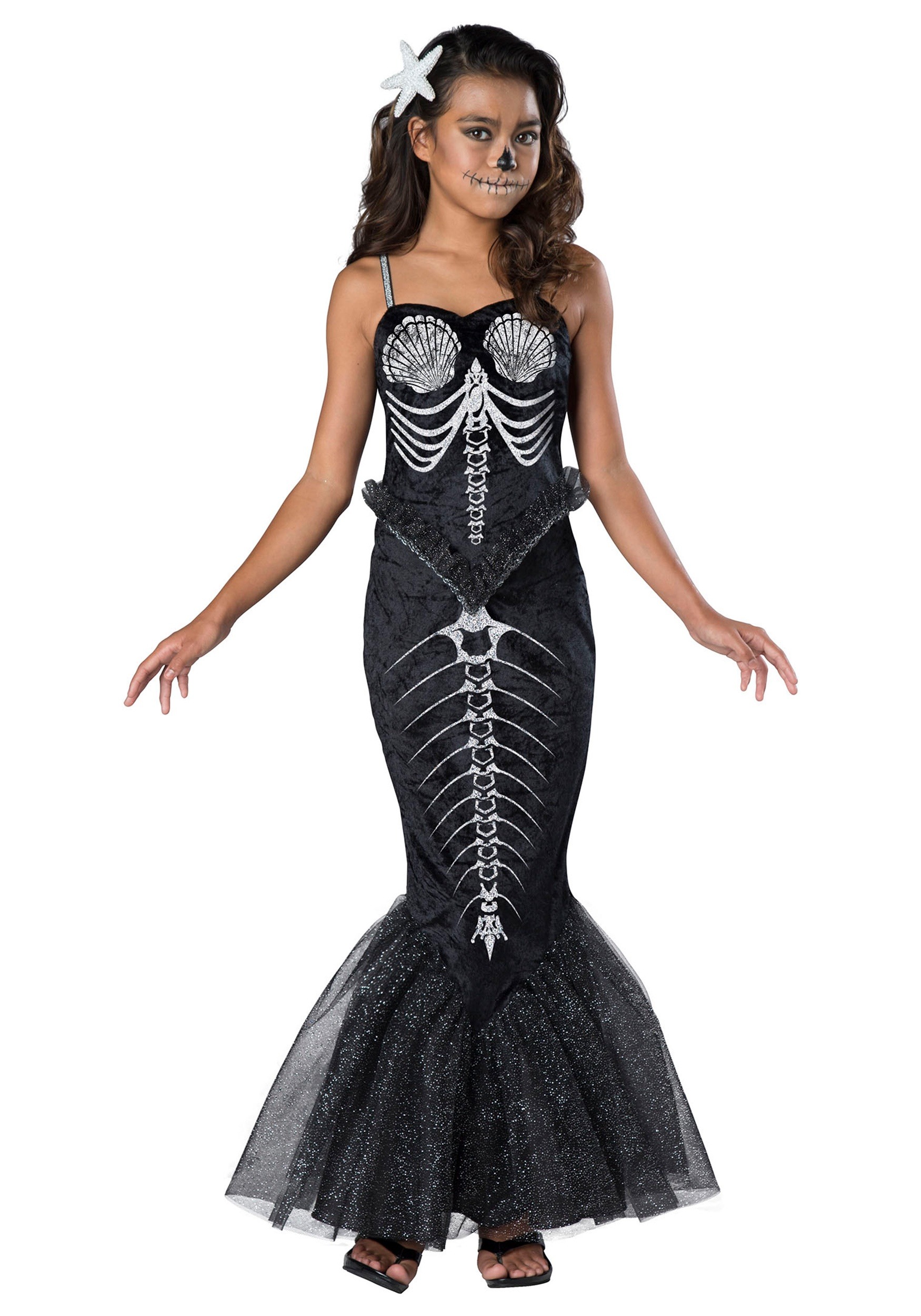 Girl's Skeleton Mermaid Costume | Mermaid Costumes