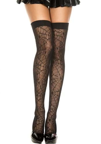 Sheer Spiderweb Women's Thigh Highs | Costume Tights