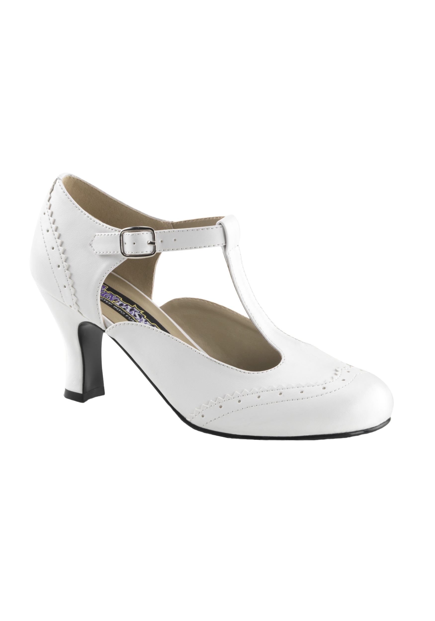 Women's White Flapper Shoes
