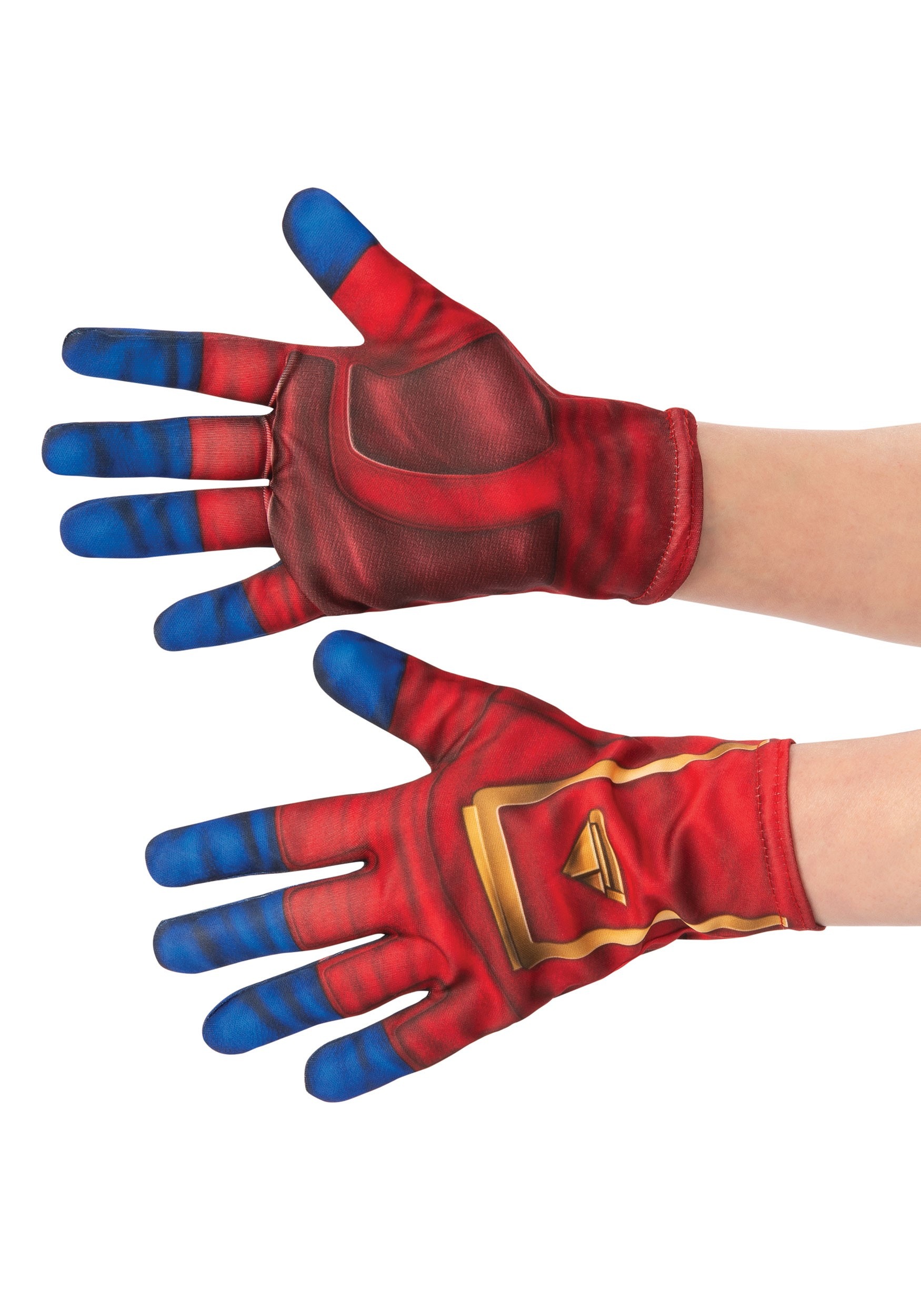 Adult Captain Marvel Costume Gloves | Superhero Gloves