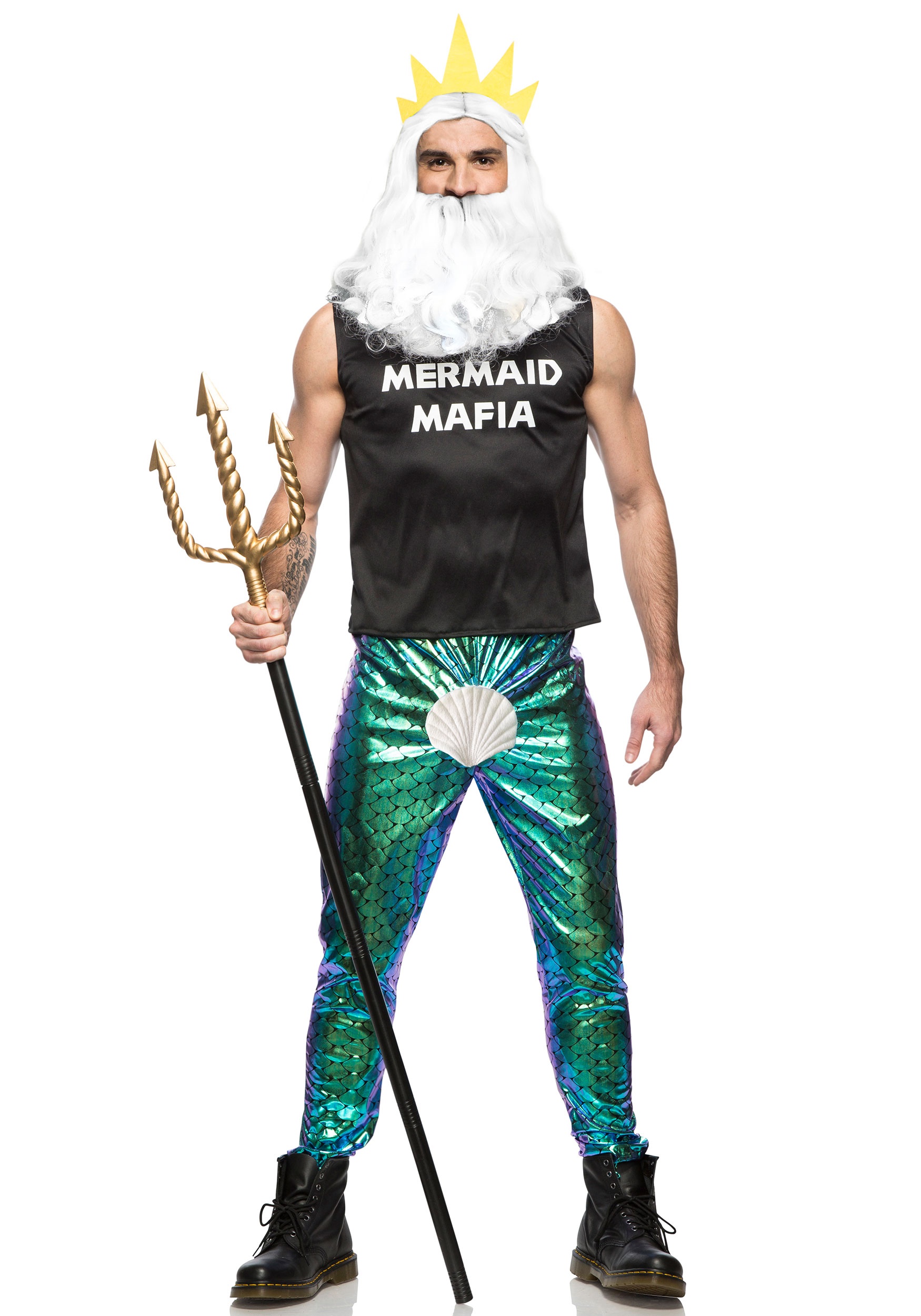 Mermaid Mafia Men's Costume | Unique Halloween Costumes