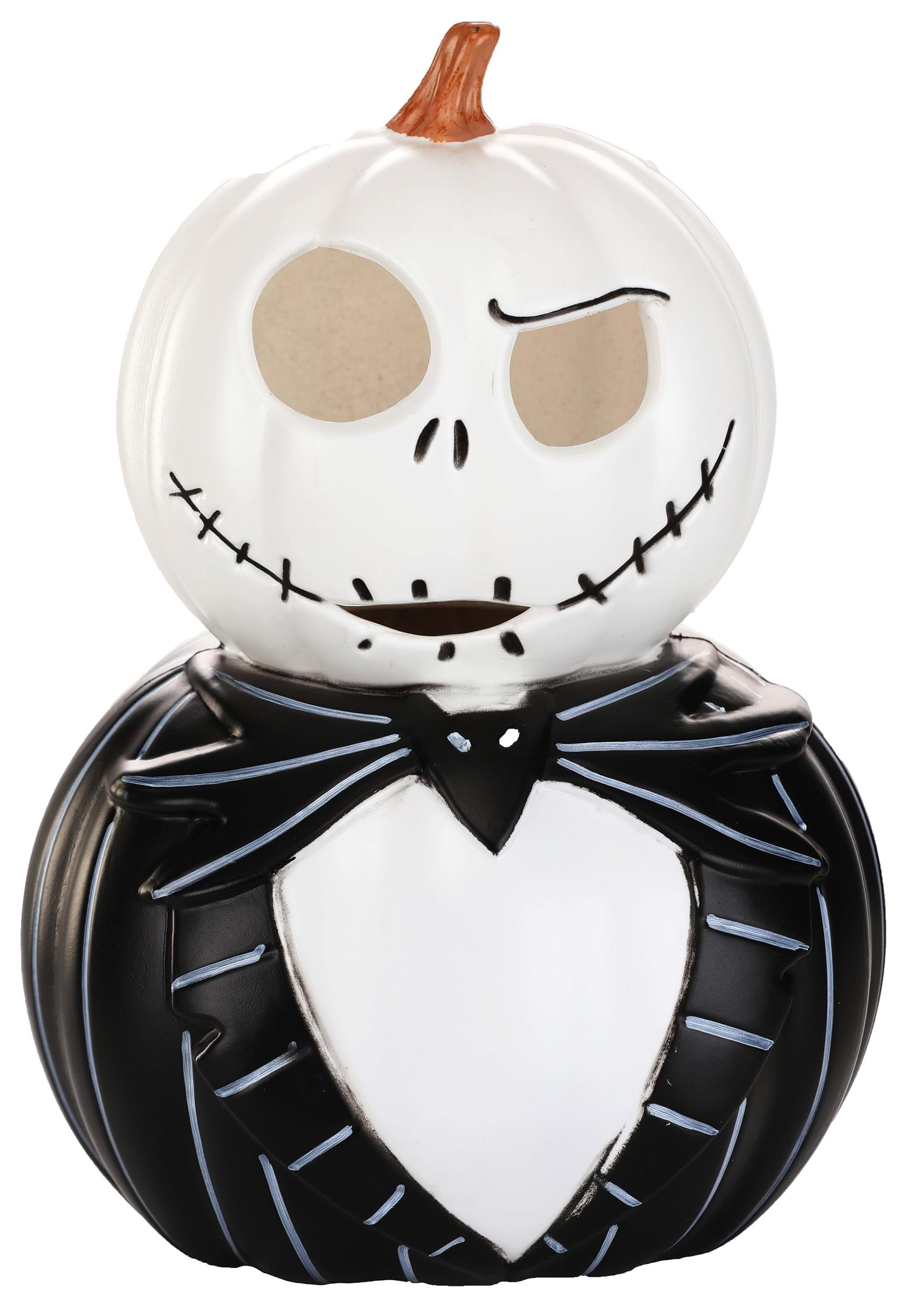8.25-Inch Nightmare Before Christmas Light Up Jack Skeleton Pumpkin Decoration | Disney Decorations