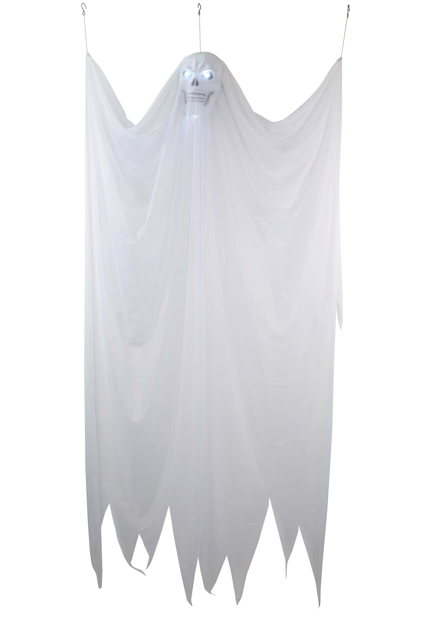 84 Spooky Floating Ghost with Light Up Eyes Prop