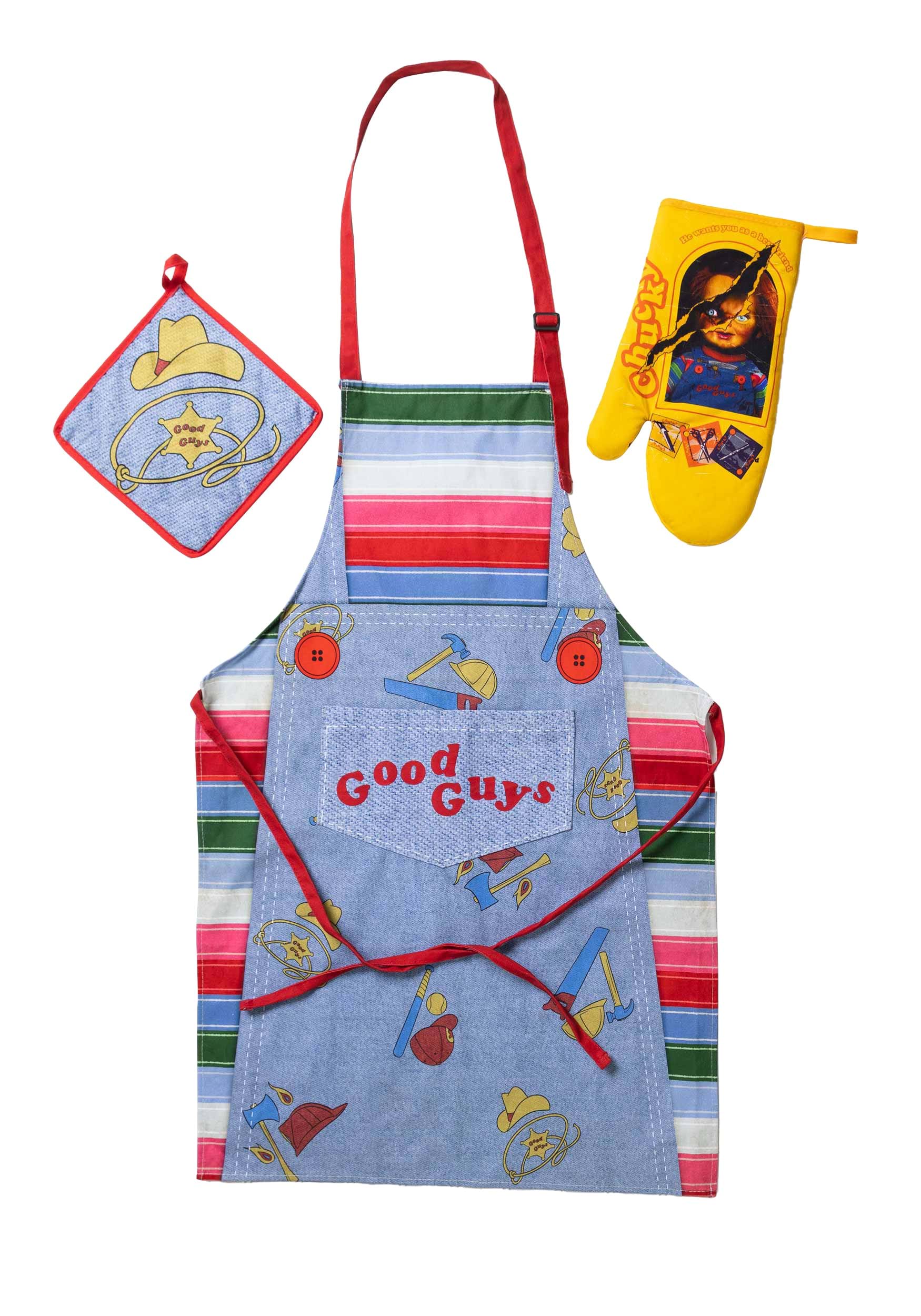 Child's Play Good Guys Chucky Apron Gift Set | Horror Accessories