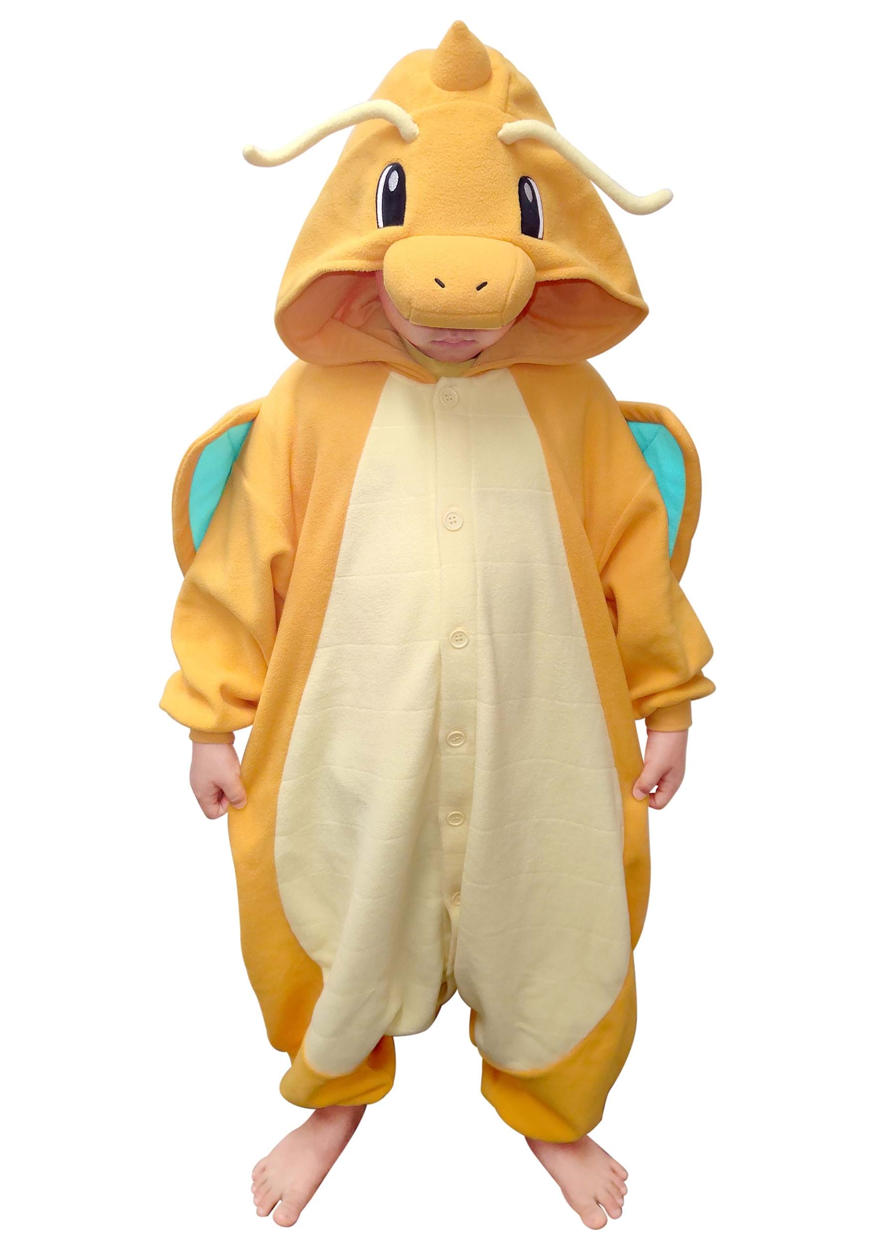 Pokémon Dragonite Kigurumi Costume Onesie for Kids | Pokémon Costumes