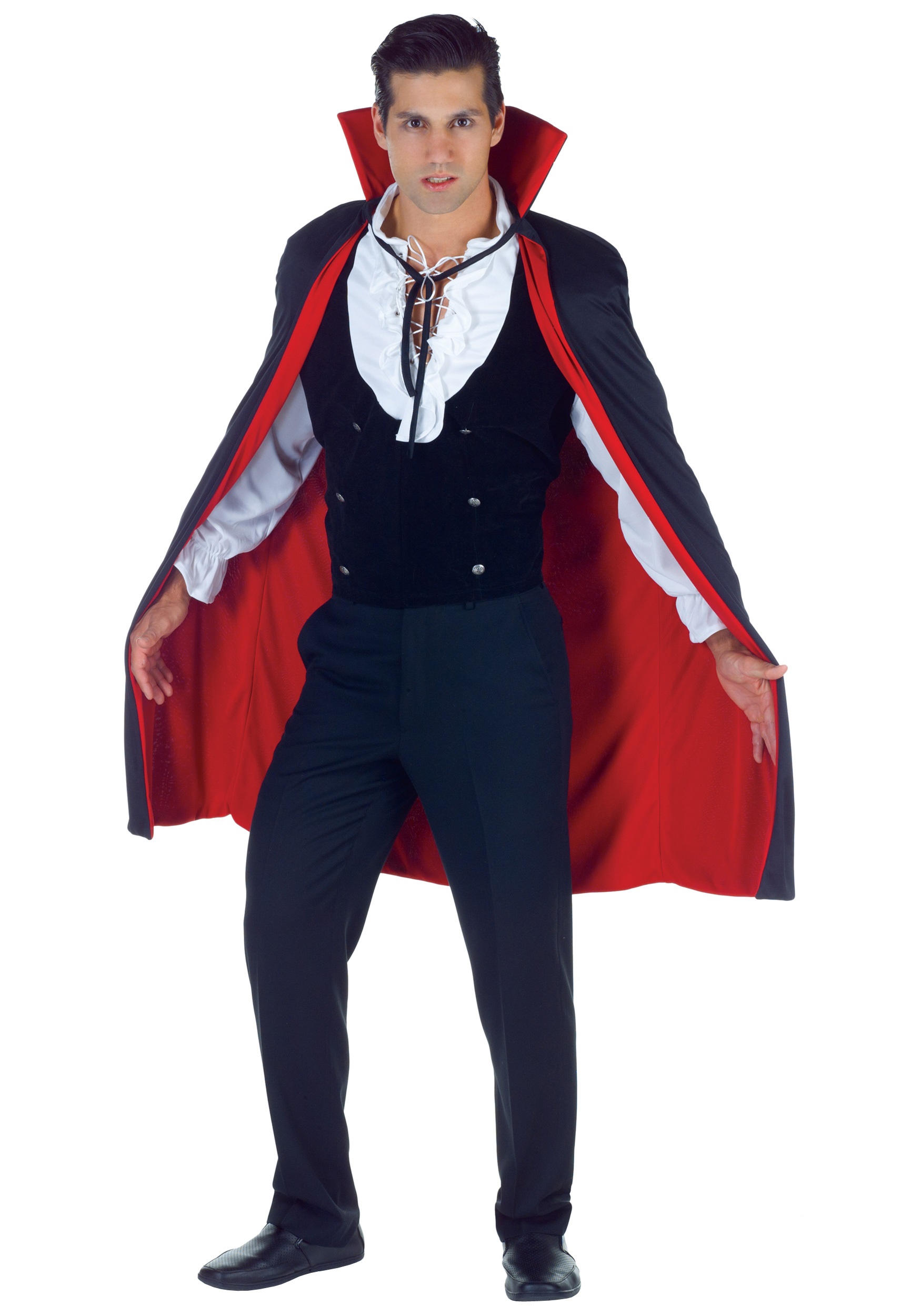 Black and Red High Collar Vampire Cape | Vampire Accessories