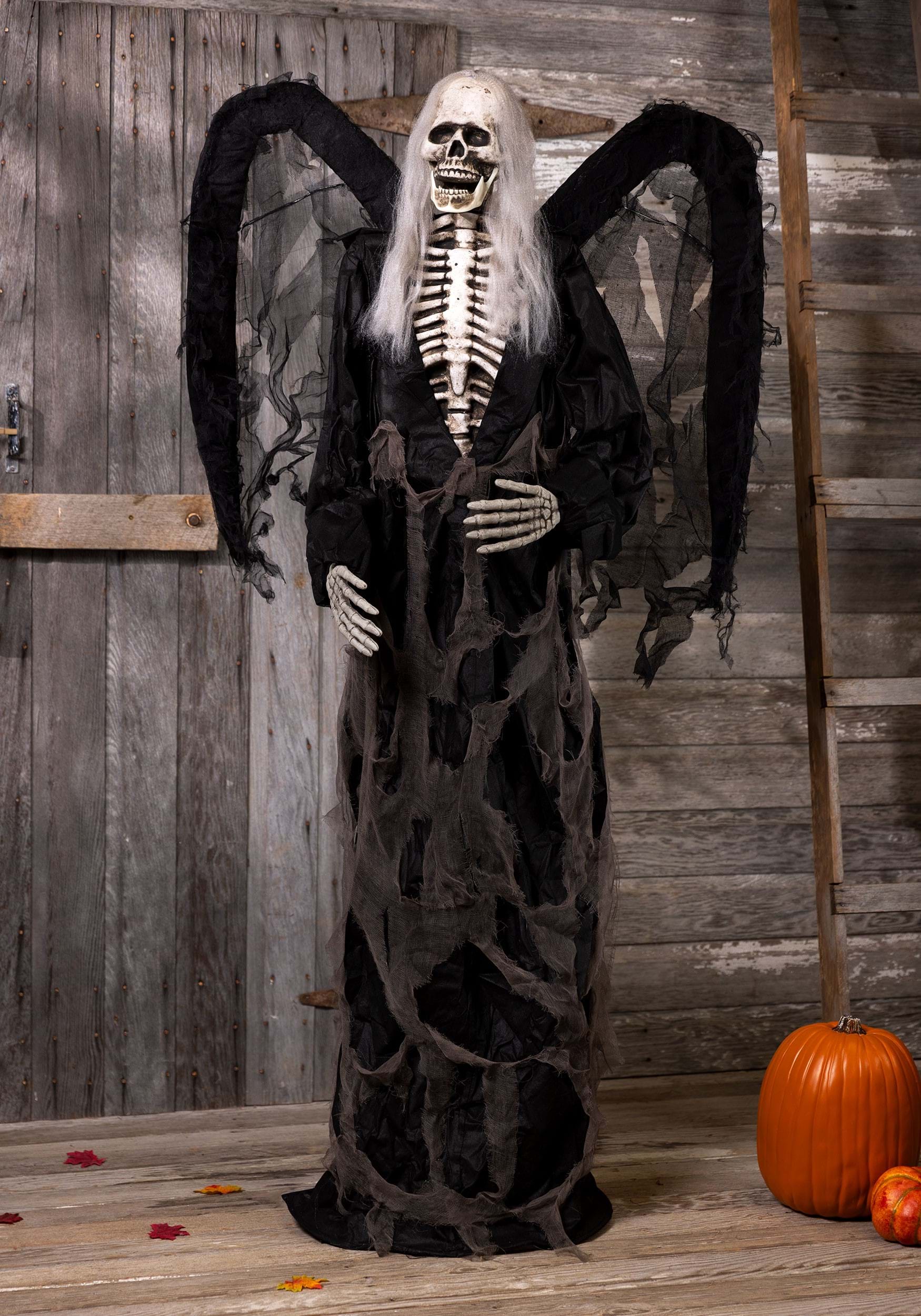 6FT Winged Dark Angel Gruesome Greater Prop Decoration | Scary Decorations