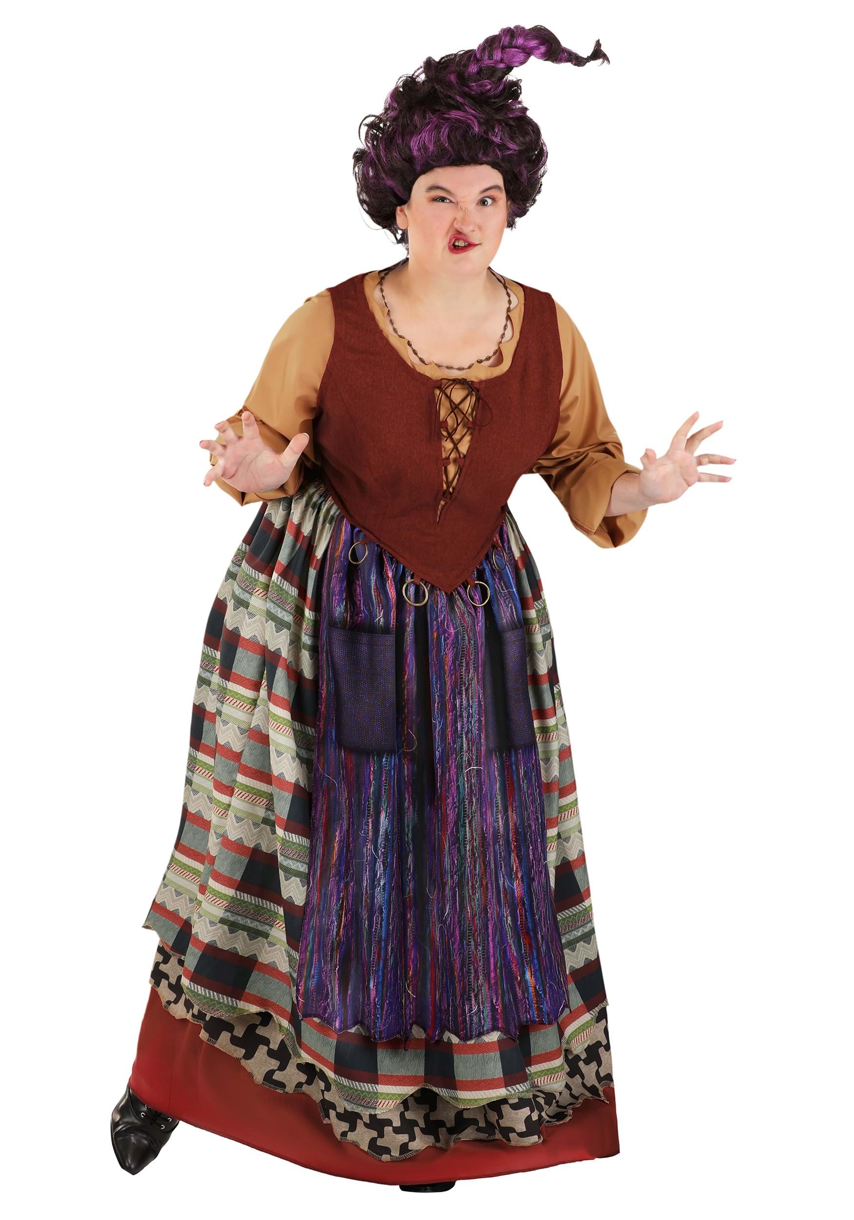 Women's Plus Size Deluxe Disney Hocus Pocus Mary Sanderson Costume | Disney Costumes