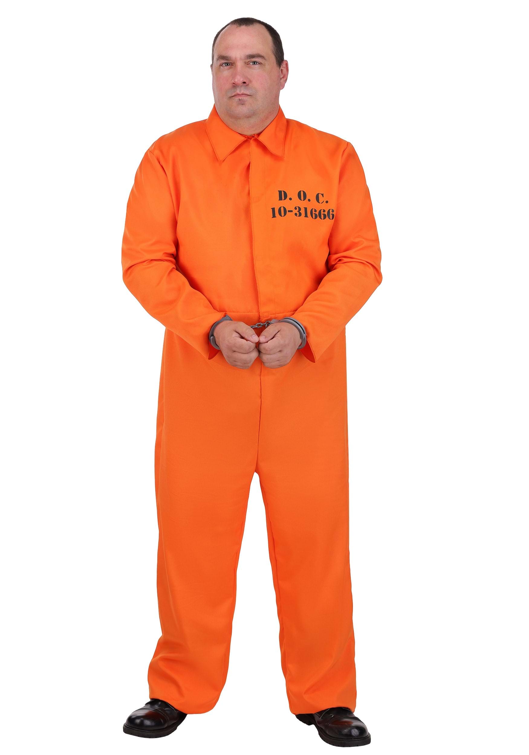 Plus Size Classic Prisoner Adult Costume | Prisoner Costumes